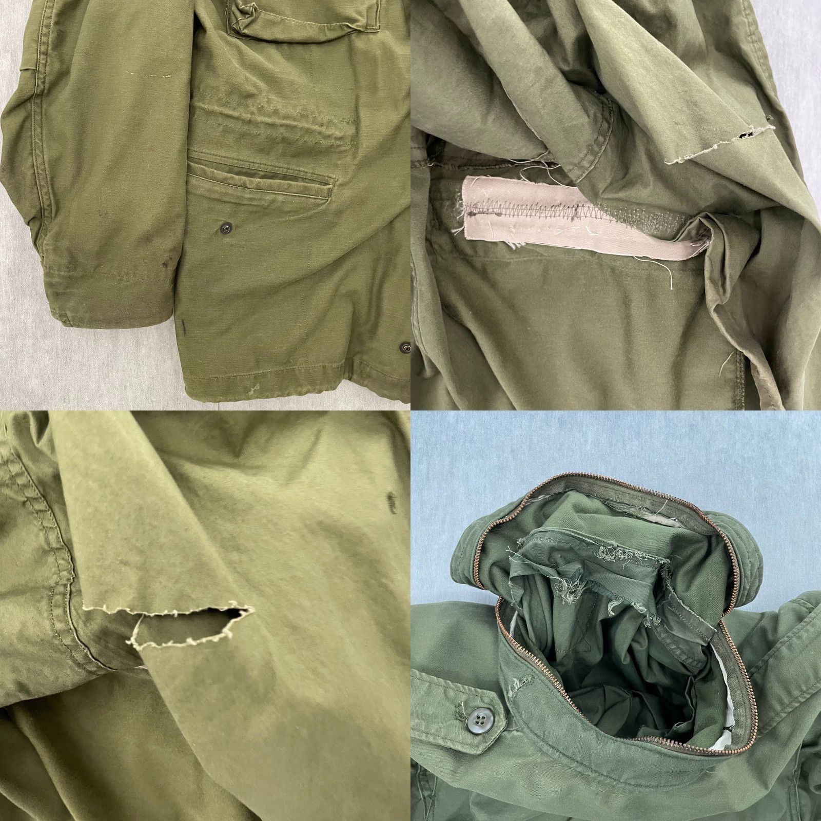 Alpha Industries VINTAGE Alpha Industries US Army Jacket Coat Military 80s 90s Green M Mens Regular Cotton Blend Full Zip Hooded Lined Pockets Stand-Up Collar Size US M / EU 48-50 / 2 - 8 Thumbnail