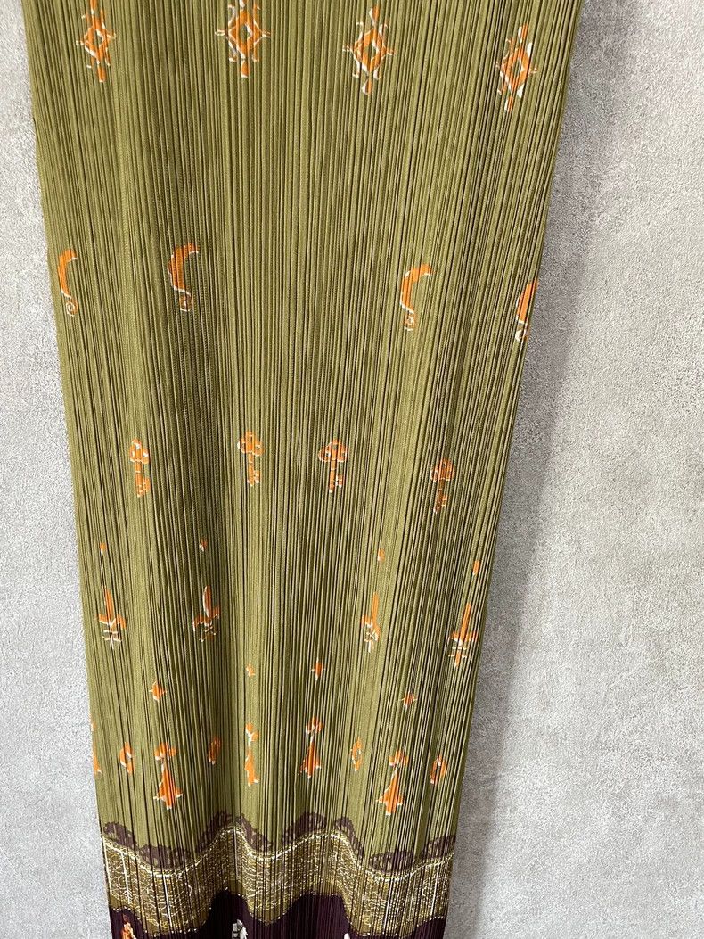 Issey Miyake Issey Miyake size:3 Green carousel pleated dress Size XS / US 0-2 / IT 36-38 - 3 Thumbnail