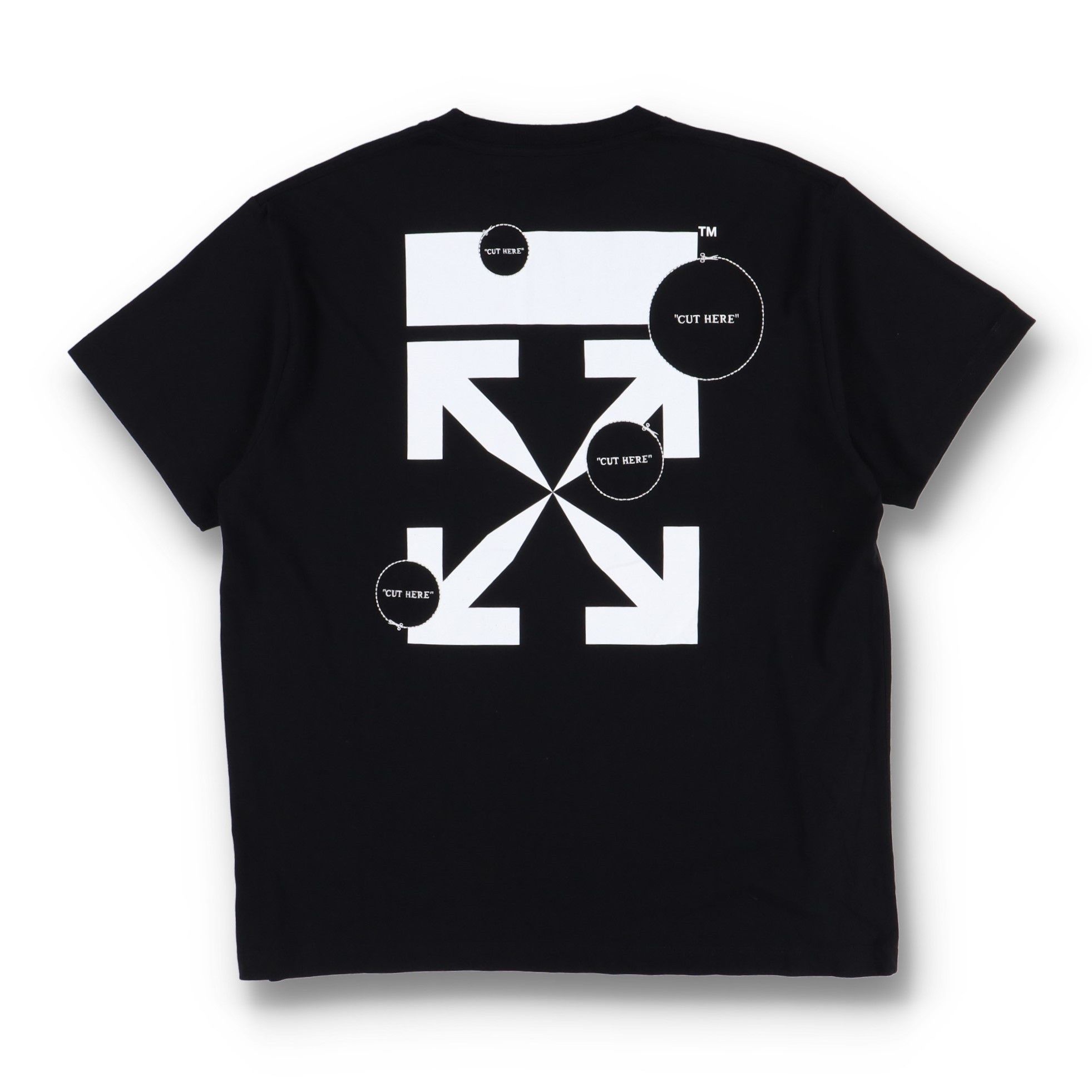 Off-White Black Cut Here Arrows Oversized T-Shirt Size US M / EU 48-50 / 2 - 1 Thumbnail