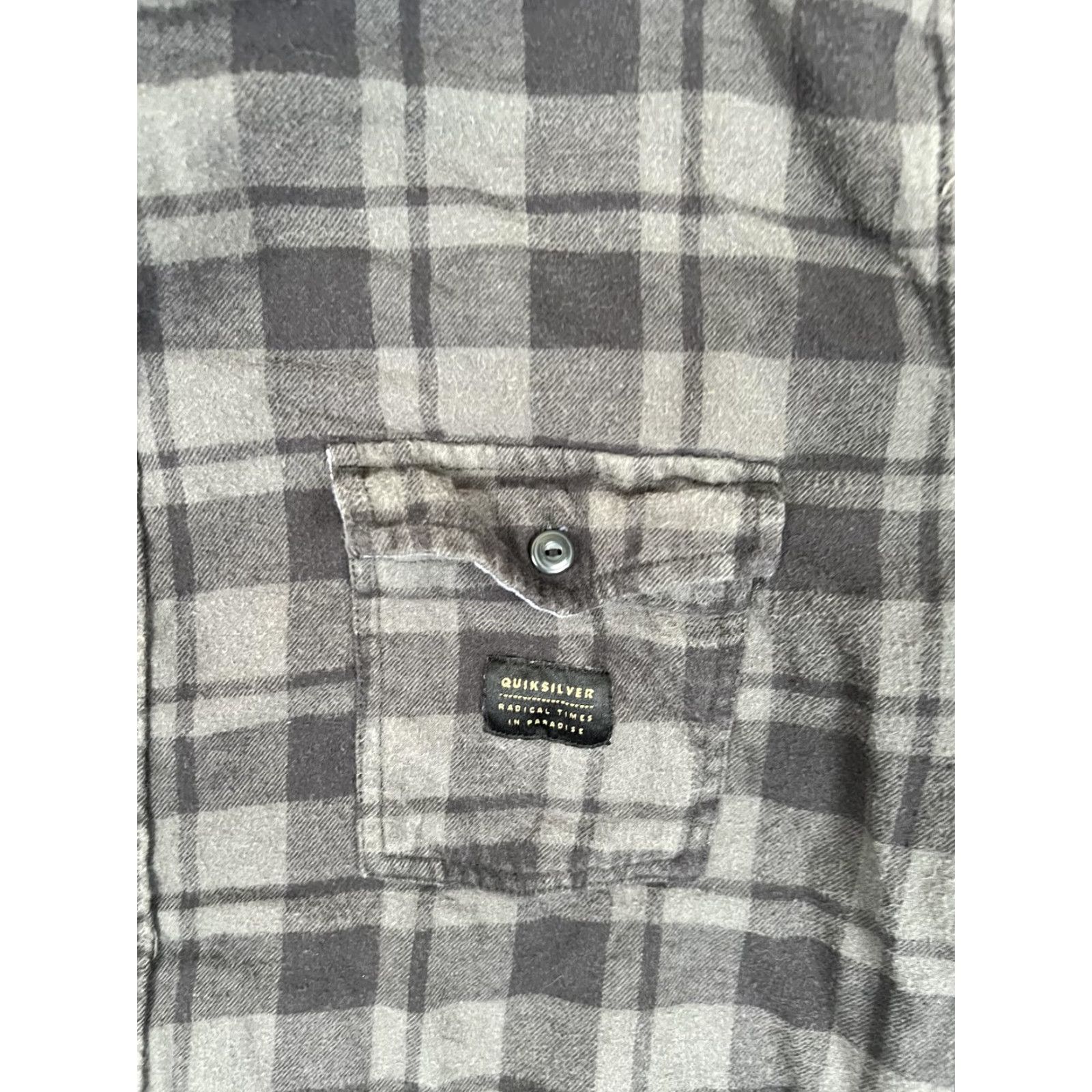 Quiksilver Quiksilver Shirt Mens Large Gray Plaid Hooded Flannel Long Sleeve Button Up Size US L / EU 52-54 / 3 - 3 Thumbnail