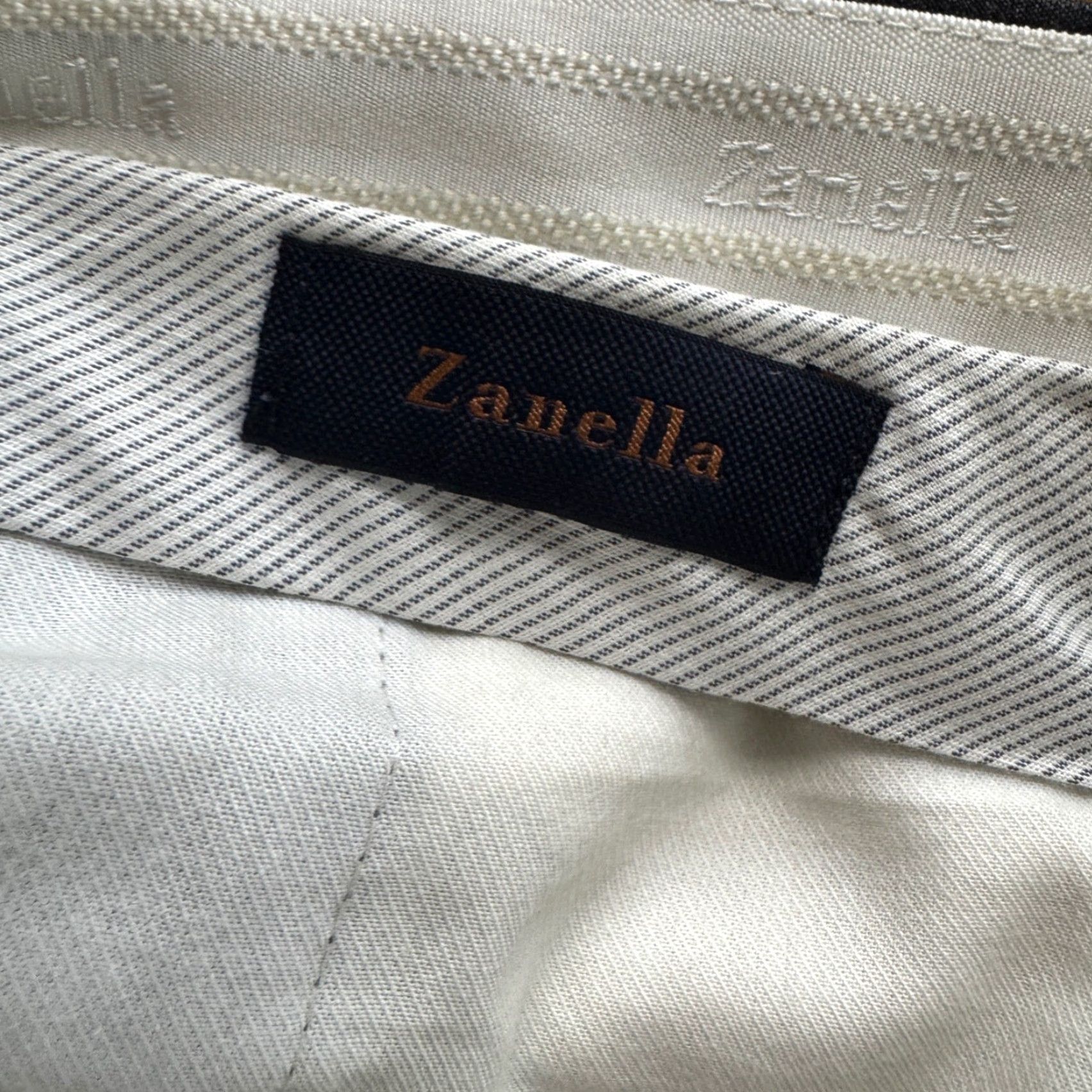 Zanella Zanella Todd 100% Virgin Wool Dress Pants Mens 38 Charcoal Gray Flat Front Italy Size US 40 / EU 56 - 3 Thumbnail