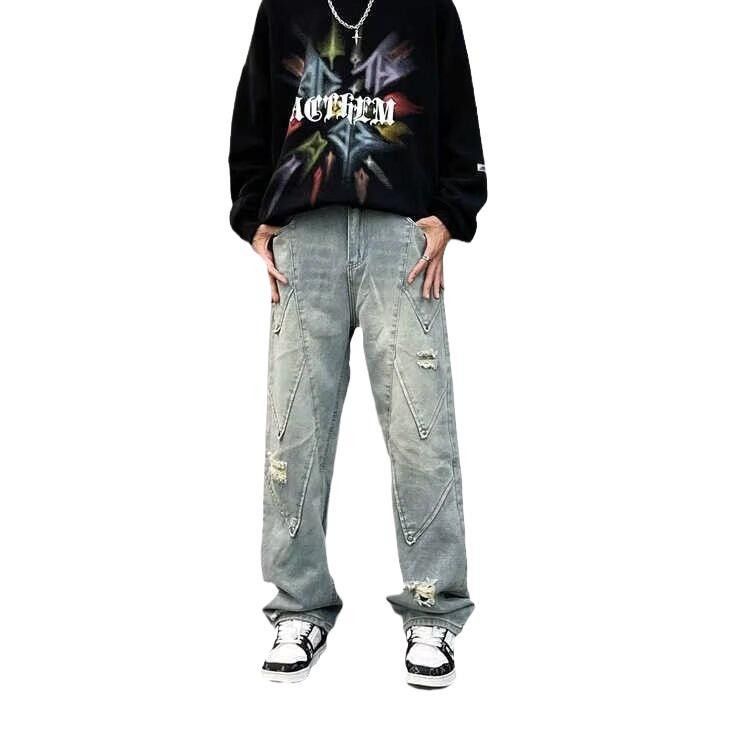 Japanese Brand × Jean Retro loose ripped high street jeans Size US 32 / EU 48 - 5 Thumbnail