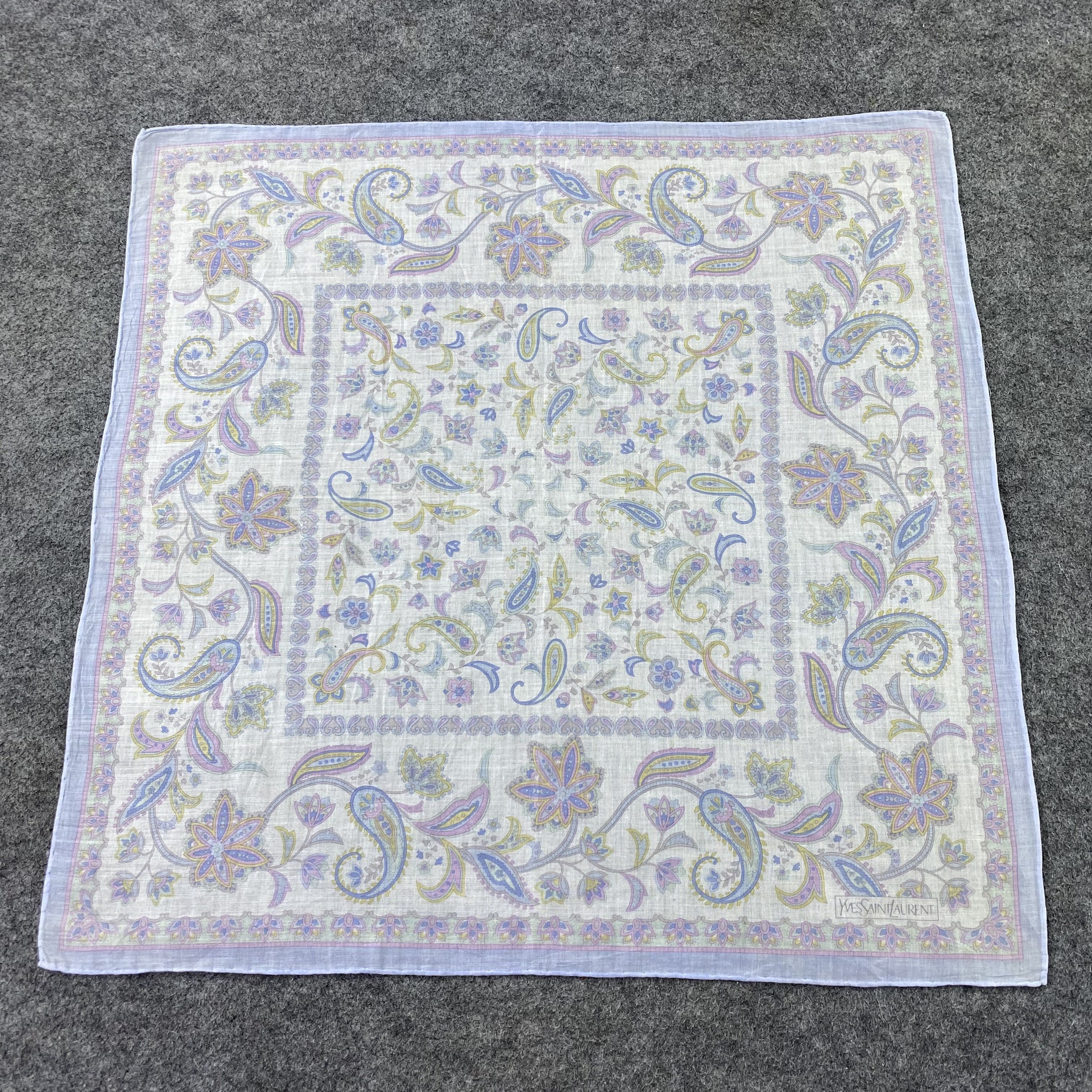 Designer Yves Saint Laurent Handkerchief / Bandana /Neckerchief-B1261 Size ONE SIZE - 3 Thumbnail