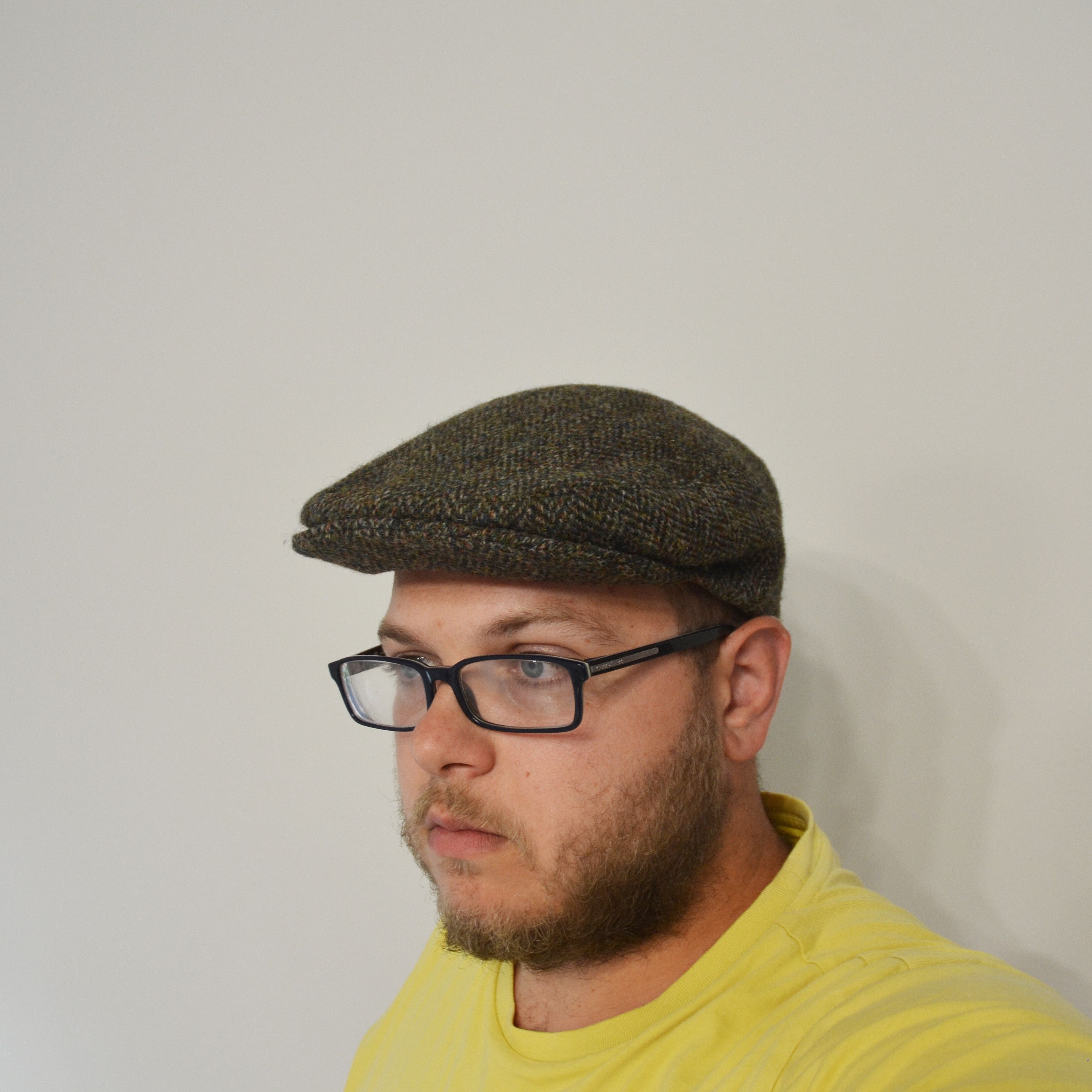 Harris Tweed Olney Harris Tweed Vintage Wool Driving Cap Newsboy Hat Size ONE SIZE - 2 Thumbnail