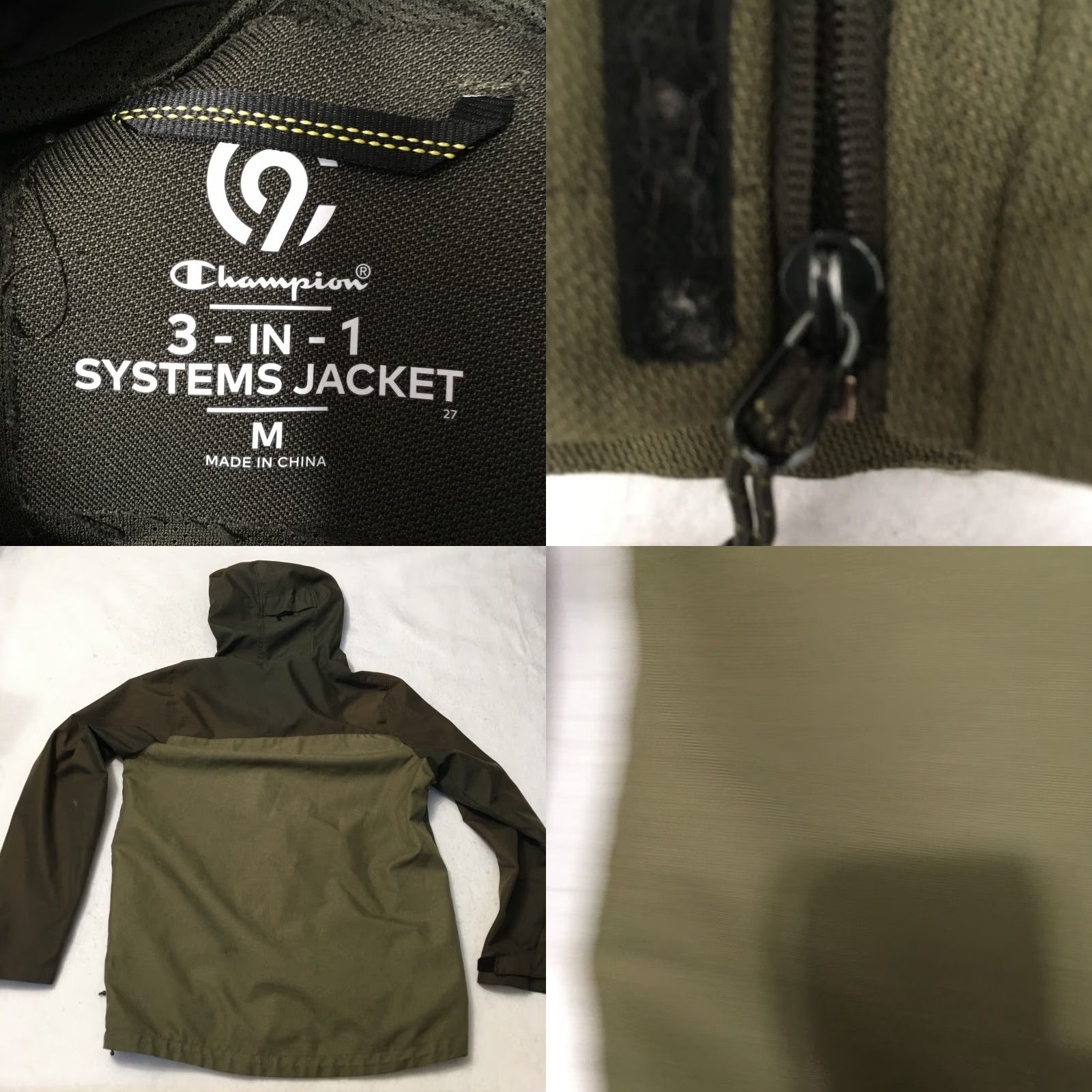 Champion Champion 3 in 1 systems olive Jacket Hooded Mens M ZIPPER ISSUE Jacket Size US M / EU 48-50 / 2 - 8 Thumbnail