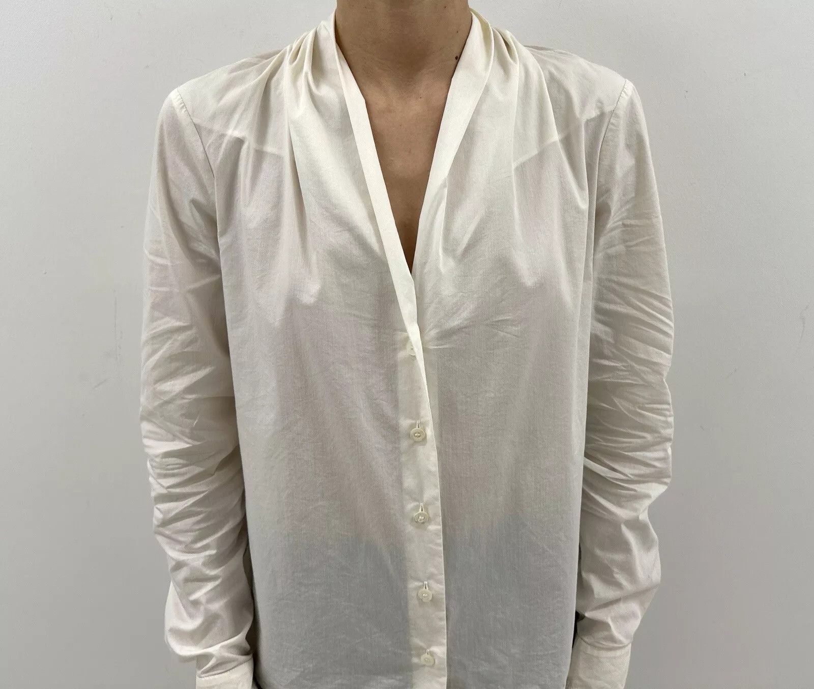 Gucci Vintage Gucci by Tom Ford Archive Cotton Shirt with Tie Size S / US 4 / IT 40 - 10 Thumbnail