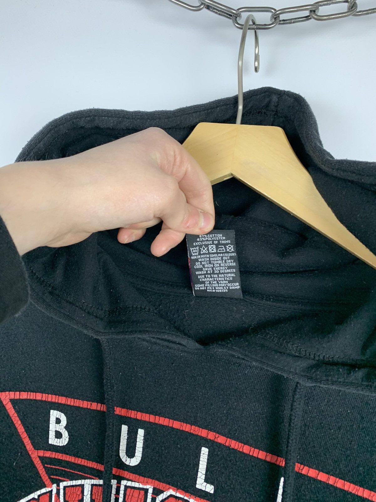NBA Chicago Bulls NBA Hoodie Basketball UNK Size M Y2K Black Size US M / EU 48-50 / 2 - 7 Thumbnail