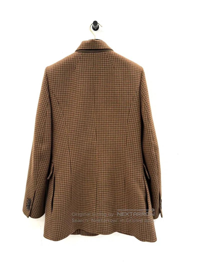 Balenciaga Balenciaga Brown Houndstooth Women's Wool Double Breasted Size XS / US 0-2 / IT 36-38 - 2 Thumbnail