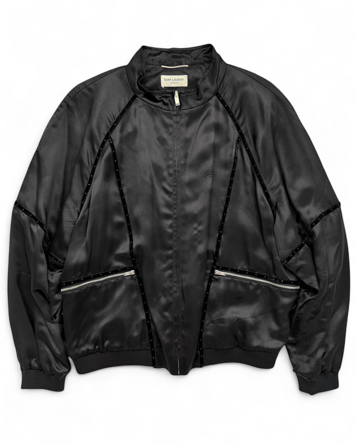 Saint Laurent Paris 2021 Viscose Acetate Lightweight Windbreaker Size US L / EU 52-54 / 3 - 1 Thumbnail