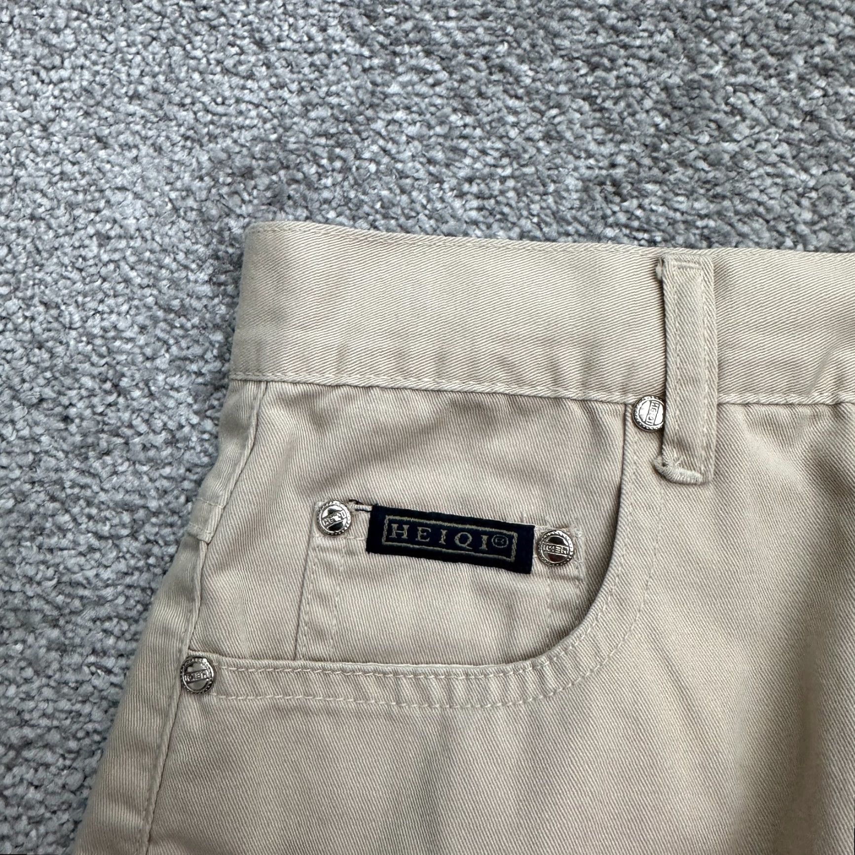 Vintage HeiQi Jeans Jeans Women 26 Beige High Rise Straight Cotton Classic Preppy Womens Size 26" / US 2 / IT 38 - 5 Thumbnail