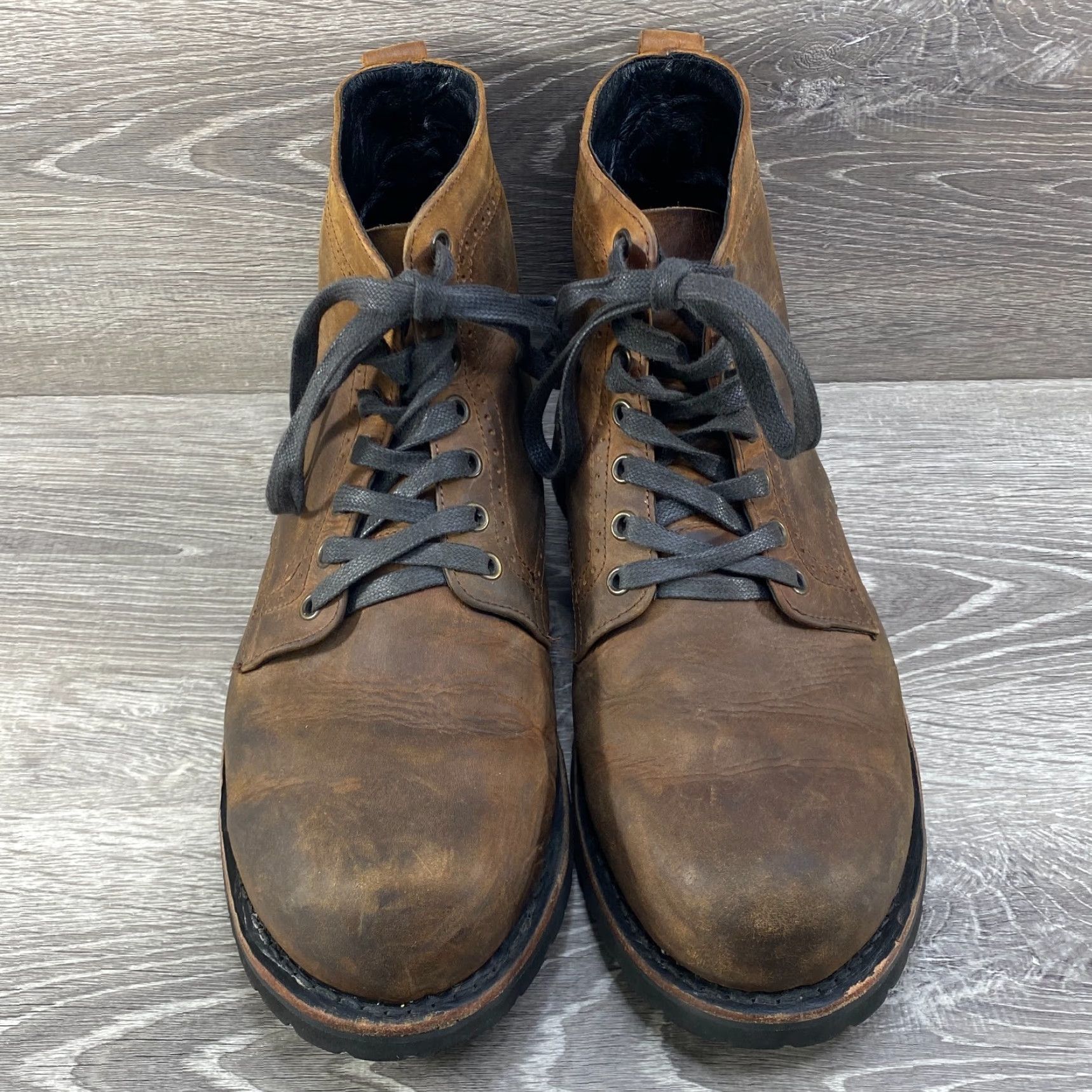 Vibram Broken Homme Mens 12 Brown Leather Tydus Boot Lace Up Vibram Gumlite Sole USA - Boot - Leather - Brown - 12 - Mens Size US 12 / EU 45 - 3 Thumbnail