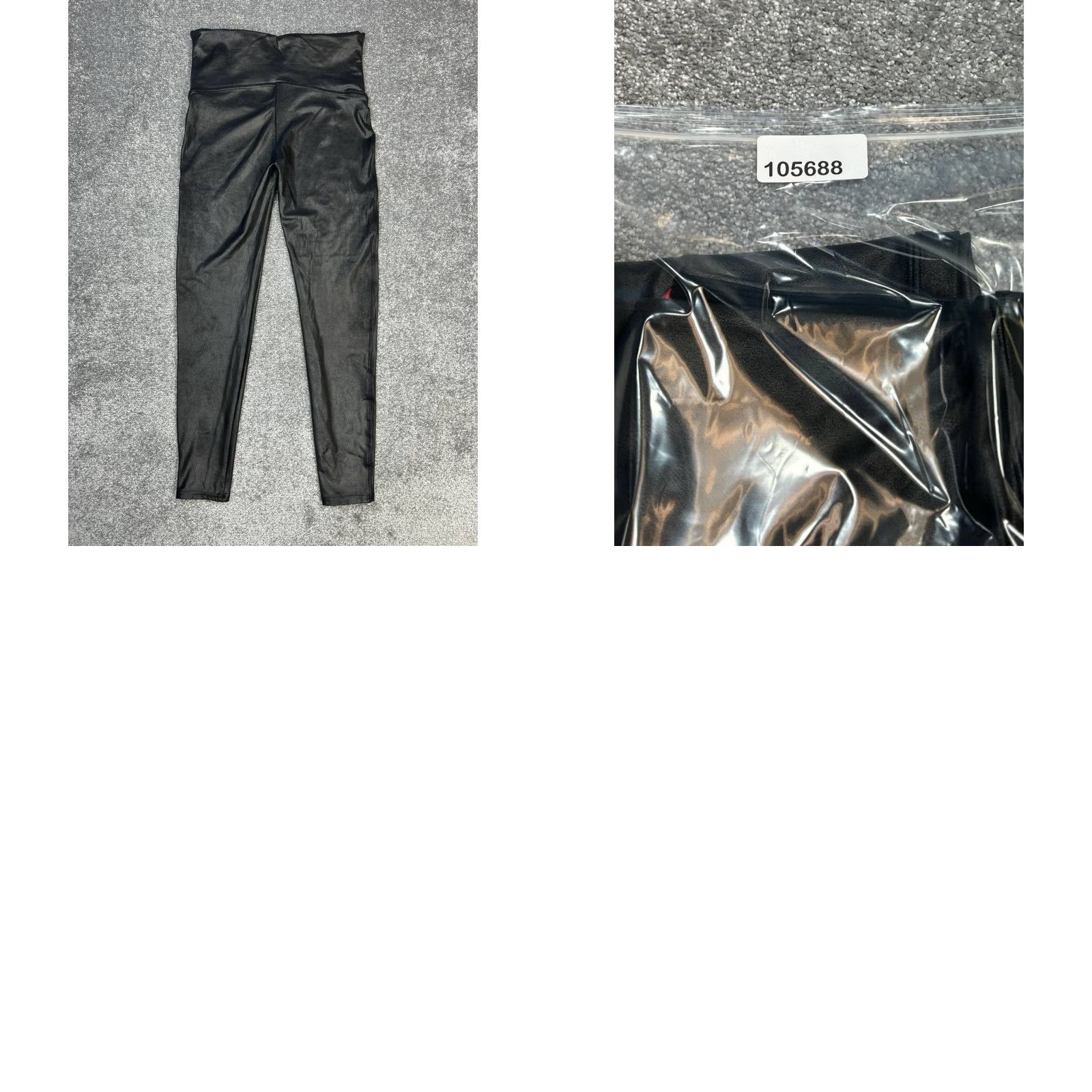 Spanx VINTAGE Spanx Leggings Womens XL Black Nylon Spandex Mid Rise Athletic Workout Fitness Size 40" / US 18 - 8 Thumbnail