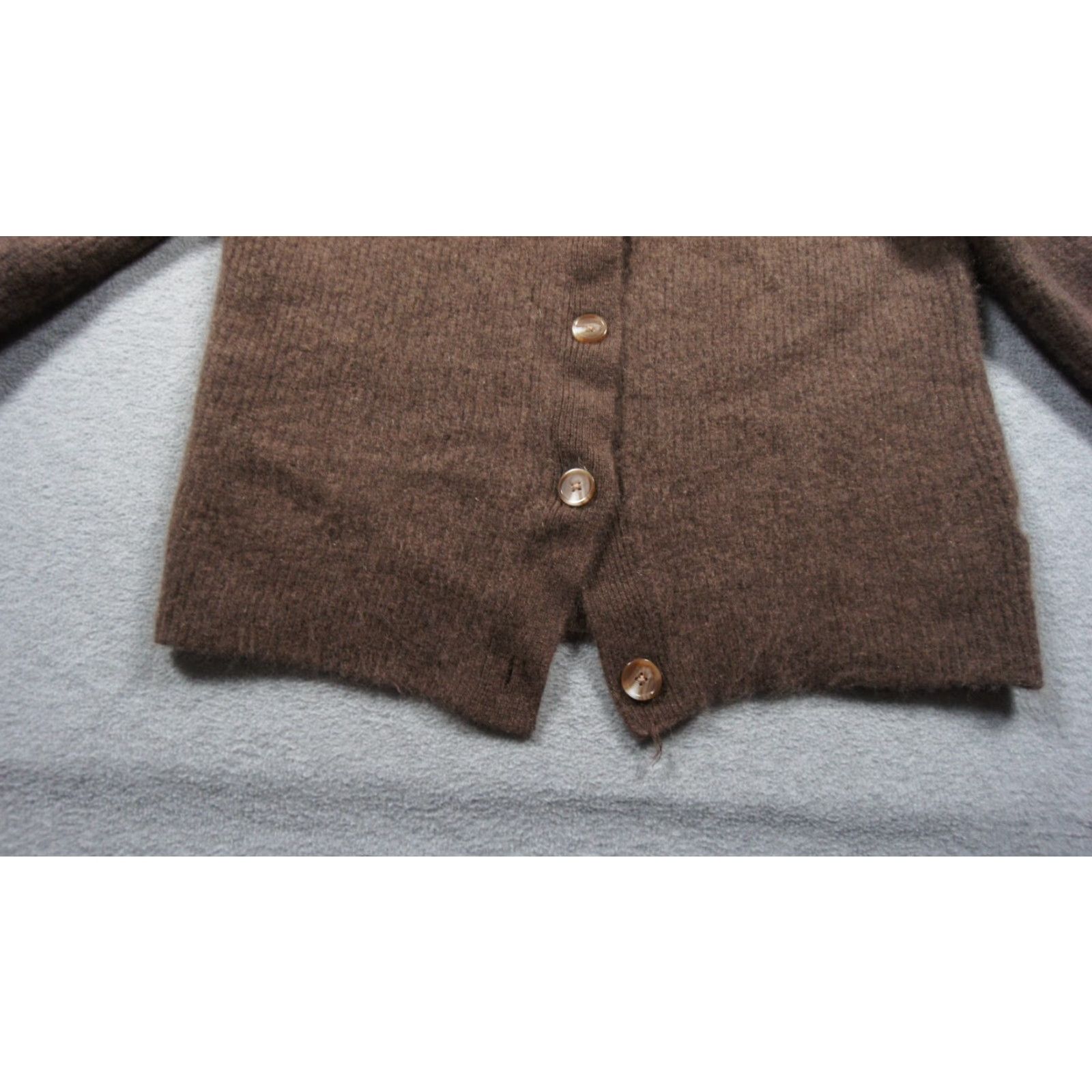 Quince Quince Sweater Womens XS Brown Cardigan Oversized Cashmere Boyfriend Short Sleeve Knit All Seasons Cardigan Mens Womens GirLs Size XS / US 0-2 / IT 36-38 - 3 Thumbnail