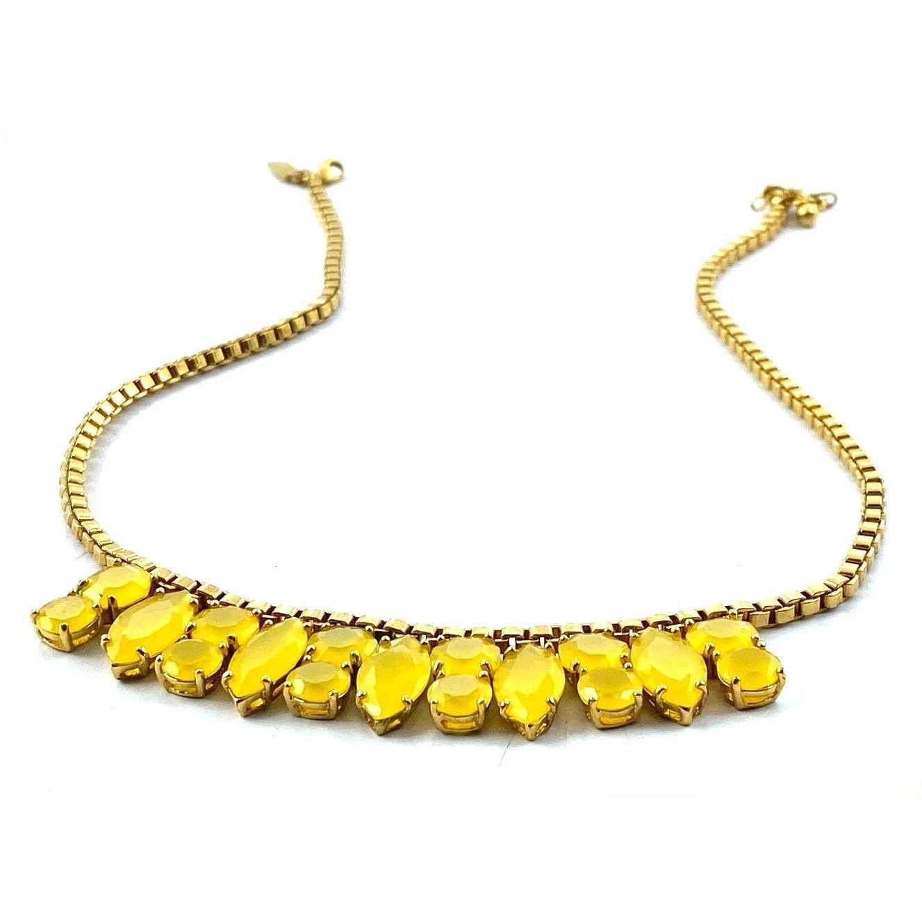 Kate Spade Kate Spade Neon Yellow Marquee Bib Statement Necklace Size ONE SIZE - 4 Thumbnail