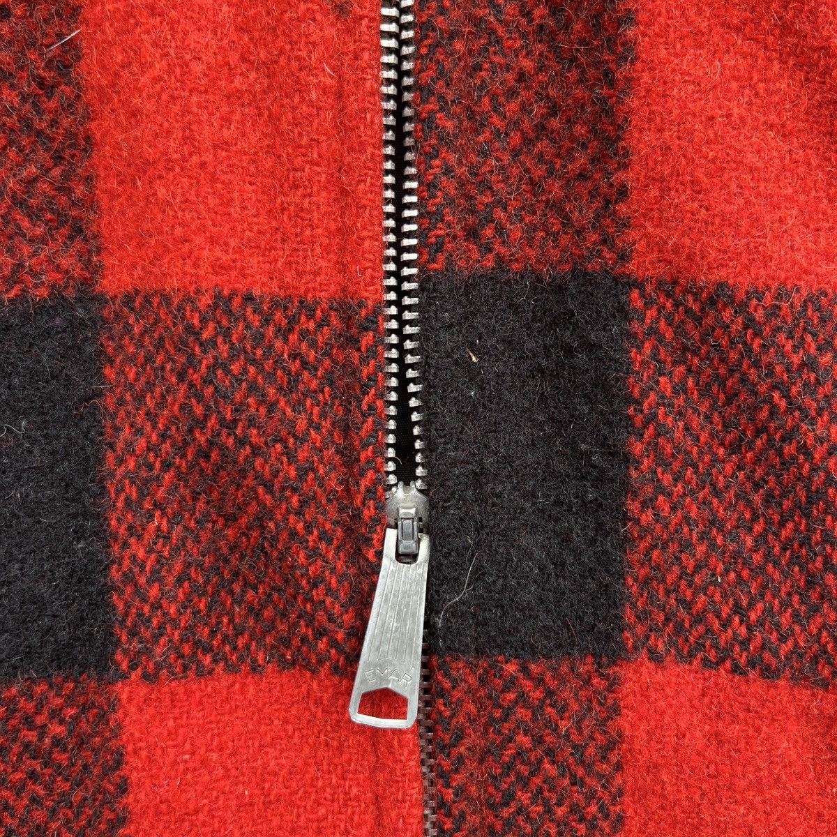 Vintage 1950s 60s Buffalo Plaid Work Jacket Size US L / EU 52-54 / 3 - 5 Thumbnail