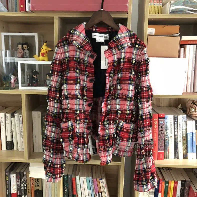 Comme des Garcons Comme Des Garcons Red checkered blazer Size S / US 4 / IT 40 - 3 Thumbnail