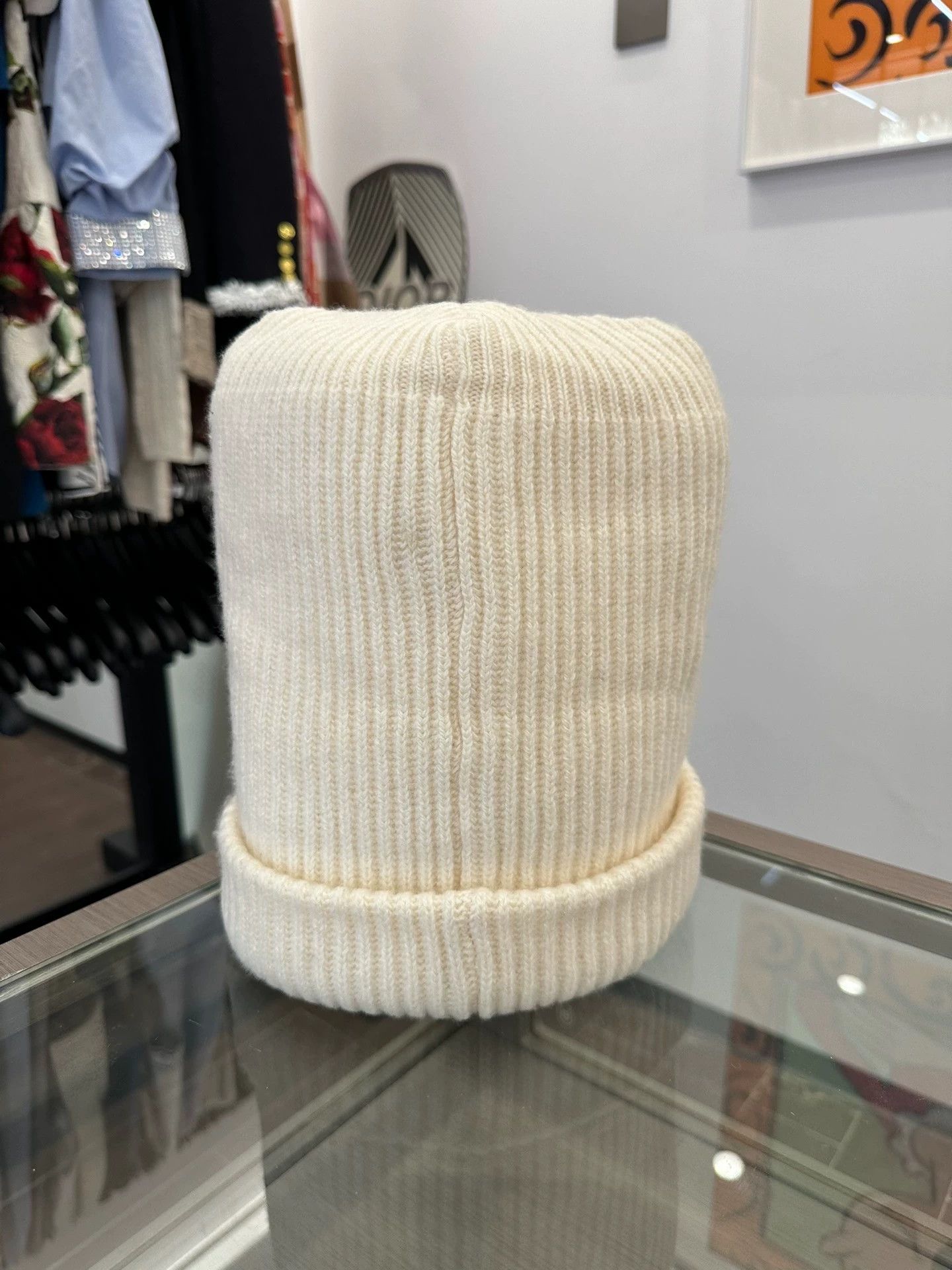 Chrome Hearts Chrome Hearts Trim Leather White Wool Beanie - Brand Size ONE SIZE - 2 Thumbnail