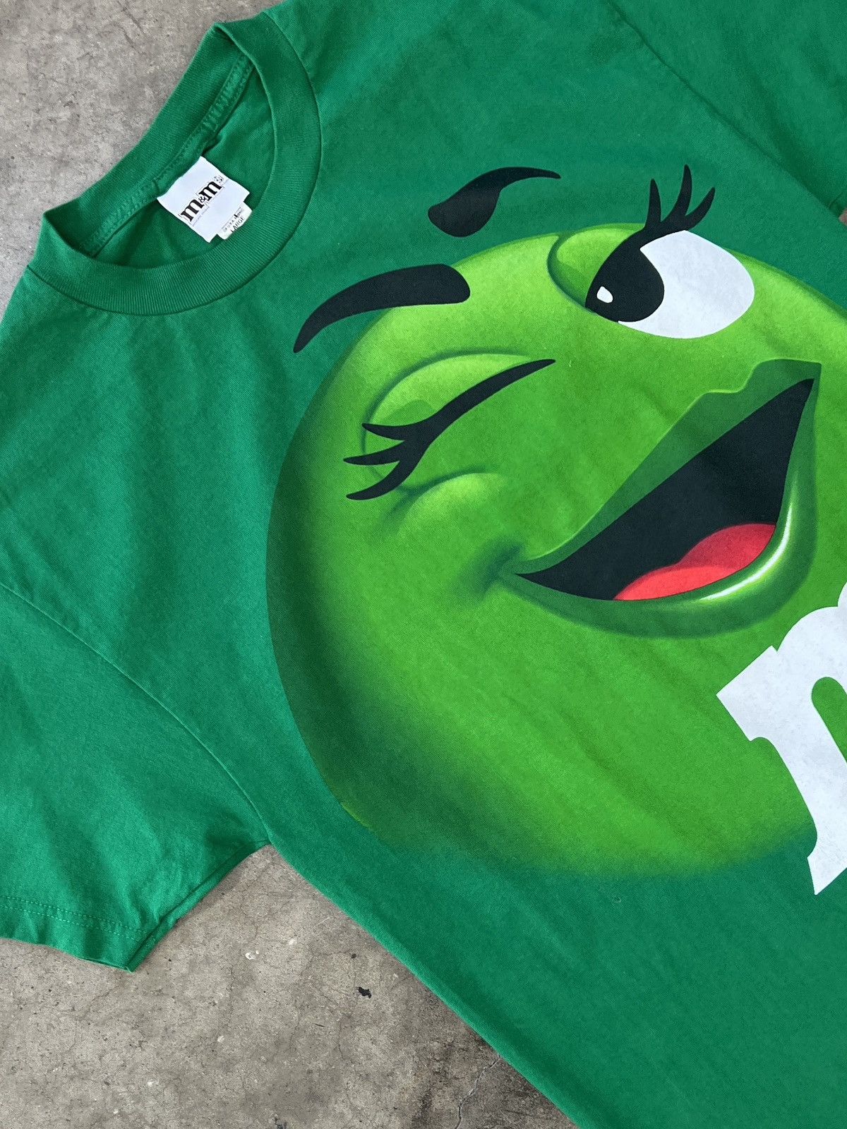 Vintage Vintage Green M&M Big Print Tee Large Size US L / EU 52-54 / 3 - 1 Thumbnail