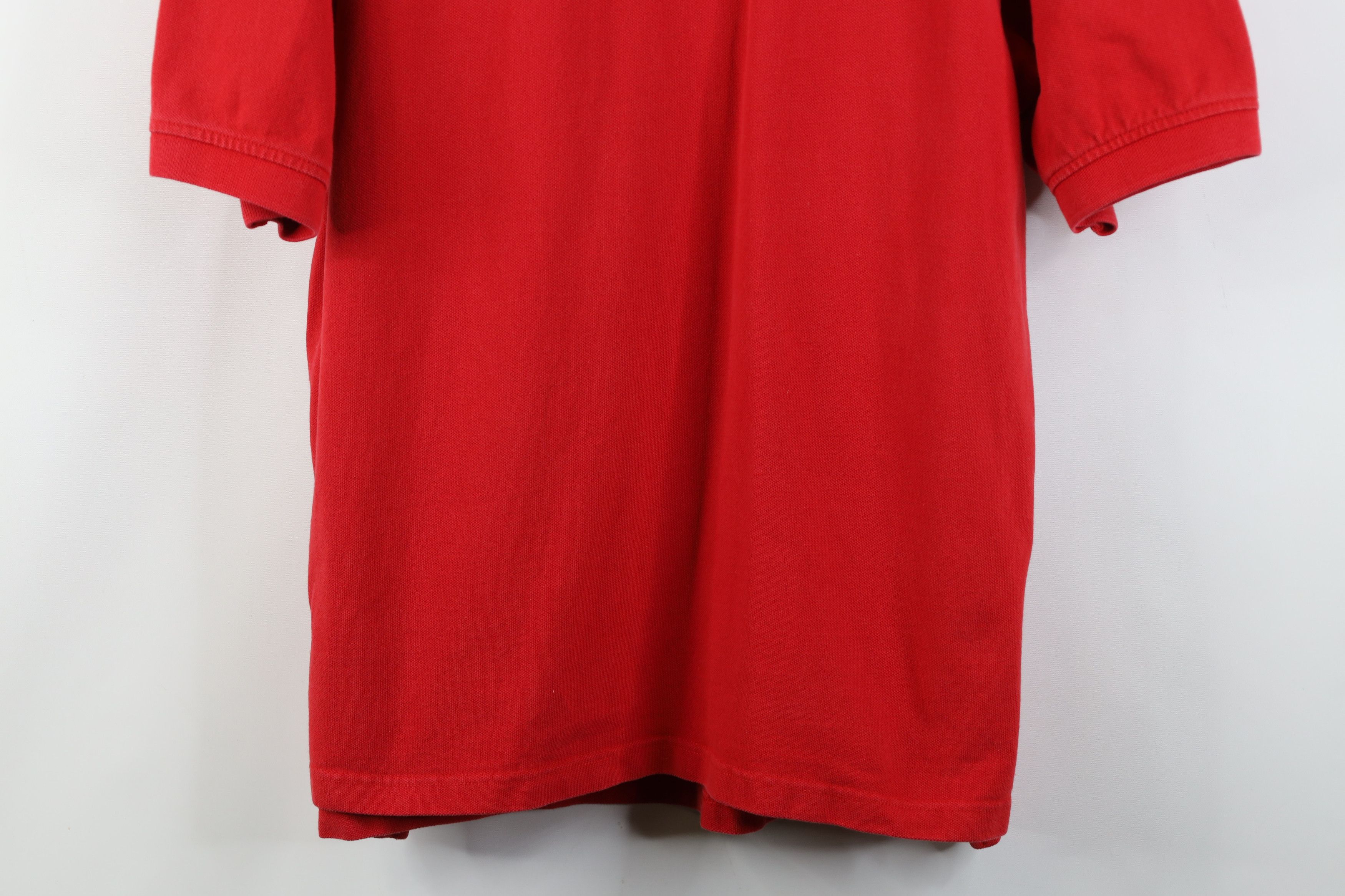 Tommy Hilfiger Vintage 90s Tommy Hilfiger Pique Cotton Knit Golf Polo Red Size US XL / EU 56 / 4 - 3 Thumbnail