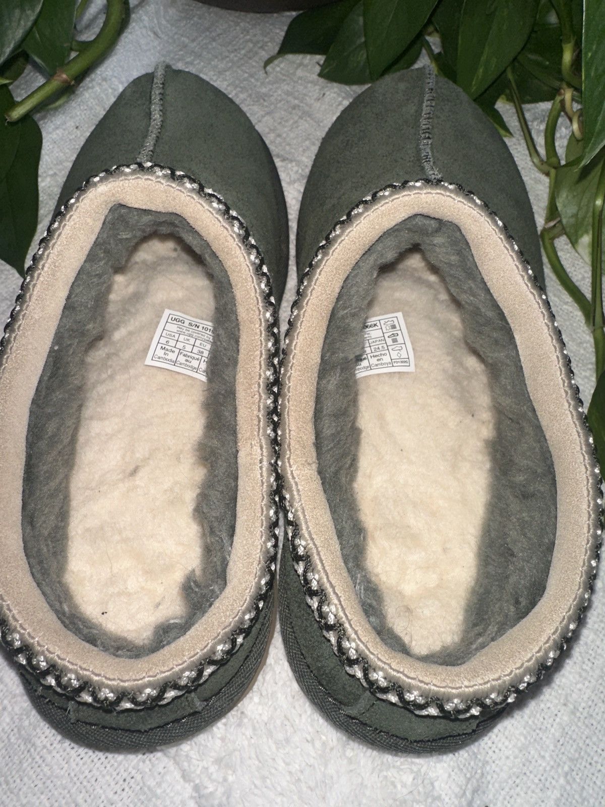 Ugg Olive Green Ugg Tasman Slippers Size US 6 / IT 36 - 3 Thumbnail