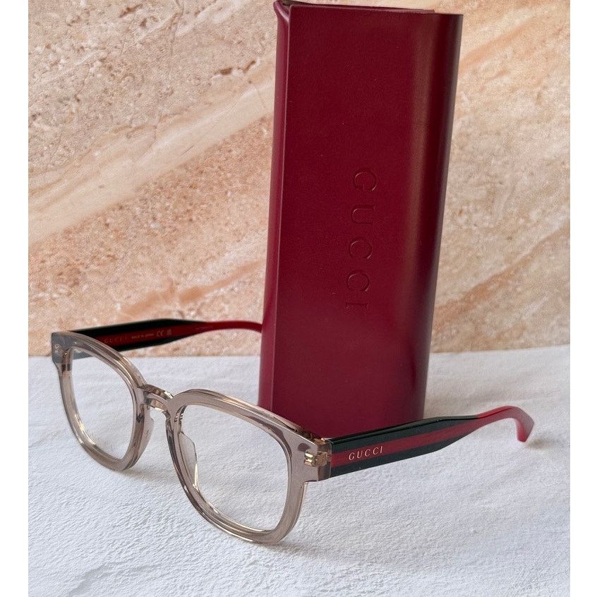 Gucci NEW Gucci GG1992O Transparent Brown Eyeglasses Frames Size ONE SIZE - 1 Thumbnail
