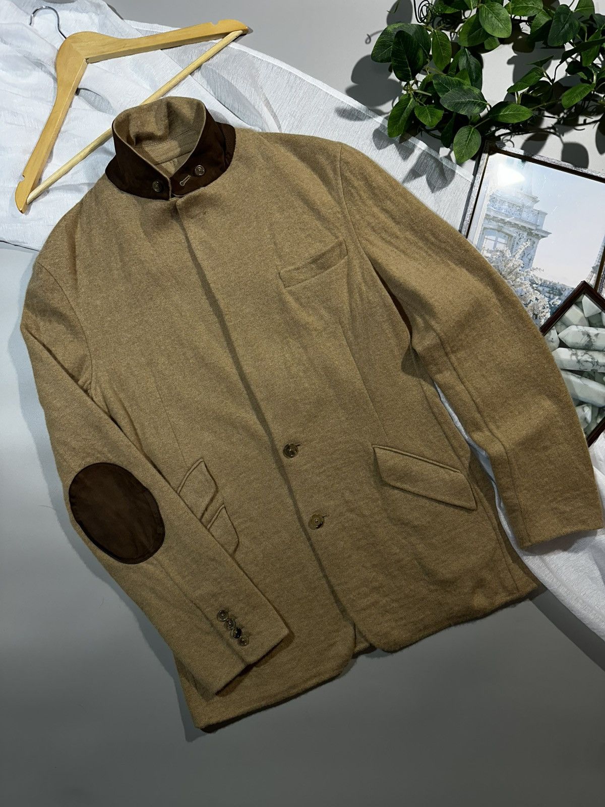 Ralph Lauren Purple Label RLPL 60% Cashmere Wool Suede Elbow Patch Hand-Tailored Size 42R - 5 Thumbnail
