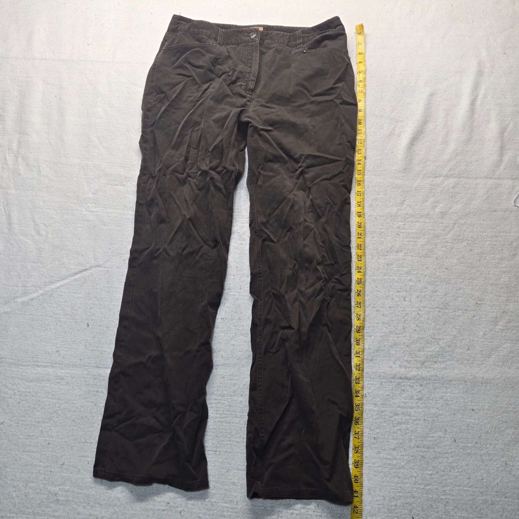 Vintage Peck & Peck Jeans Pants Black Adult Womens 12 Jeans Pants Straight Mid Rise Black 12 Womens Size 34" / US 12 / IT 48 - 7 Thumbnail