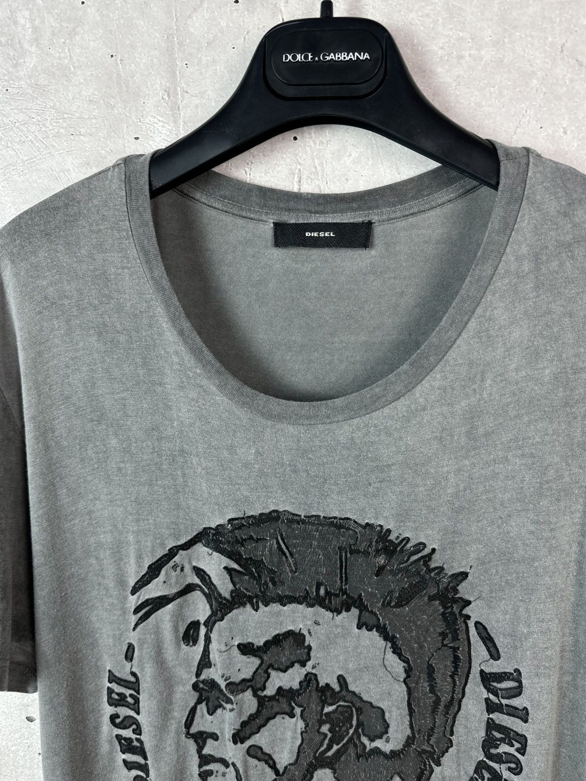 Diesel Vintage Diesel Washed Grey Punk Logo Short Sleeve T-shirt Size US S / EU 44-46 / 1 - 3 Thumbnail