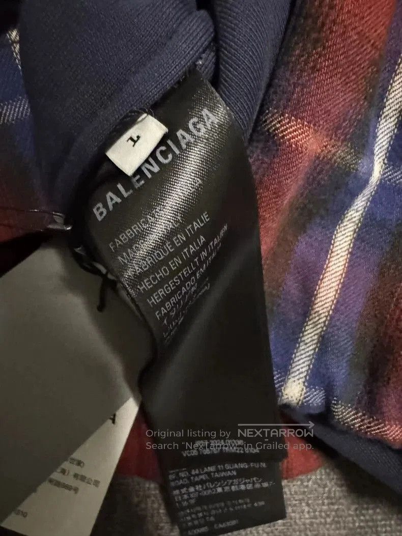 Balenciaga Balenciaga 24Winter Plaid Flannel Shirt. Size US M / EU 48-50 / 2 - 4 Thumbnail
