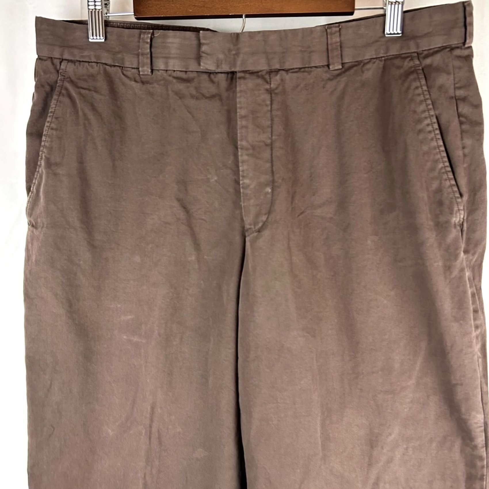 Ermenegildo Zegna Ermenegildo Zegna Pants Men 36x29 Cotton Chino Dress Slacks Brown Straight Leg Size US 38 / EU 54 - 7 Thumbnail