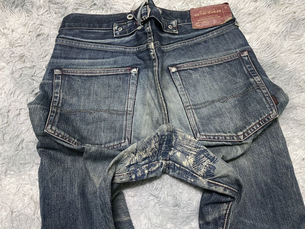 G-Star 2000s G STAR RAW DENIM RARE DESIGN DISTRESSED Size US 34 / EU 50 - 14 Thumbnail