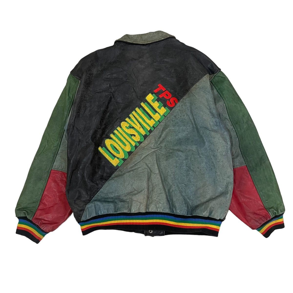 Louisville Slugger 🔥Vintage 90s Louisville Varsity Leather Jacket Size US L / EU 52-54 / 3 - 2 Thumbnail
