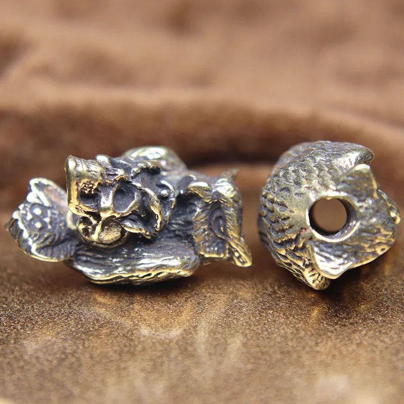 Handmade 3Pcs Owl Skull Knife Beads Paracord Bead Zipper Umbrella Size ONE SIZE - 7 Thumbnail