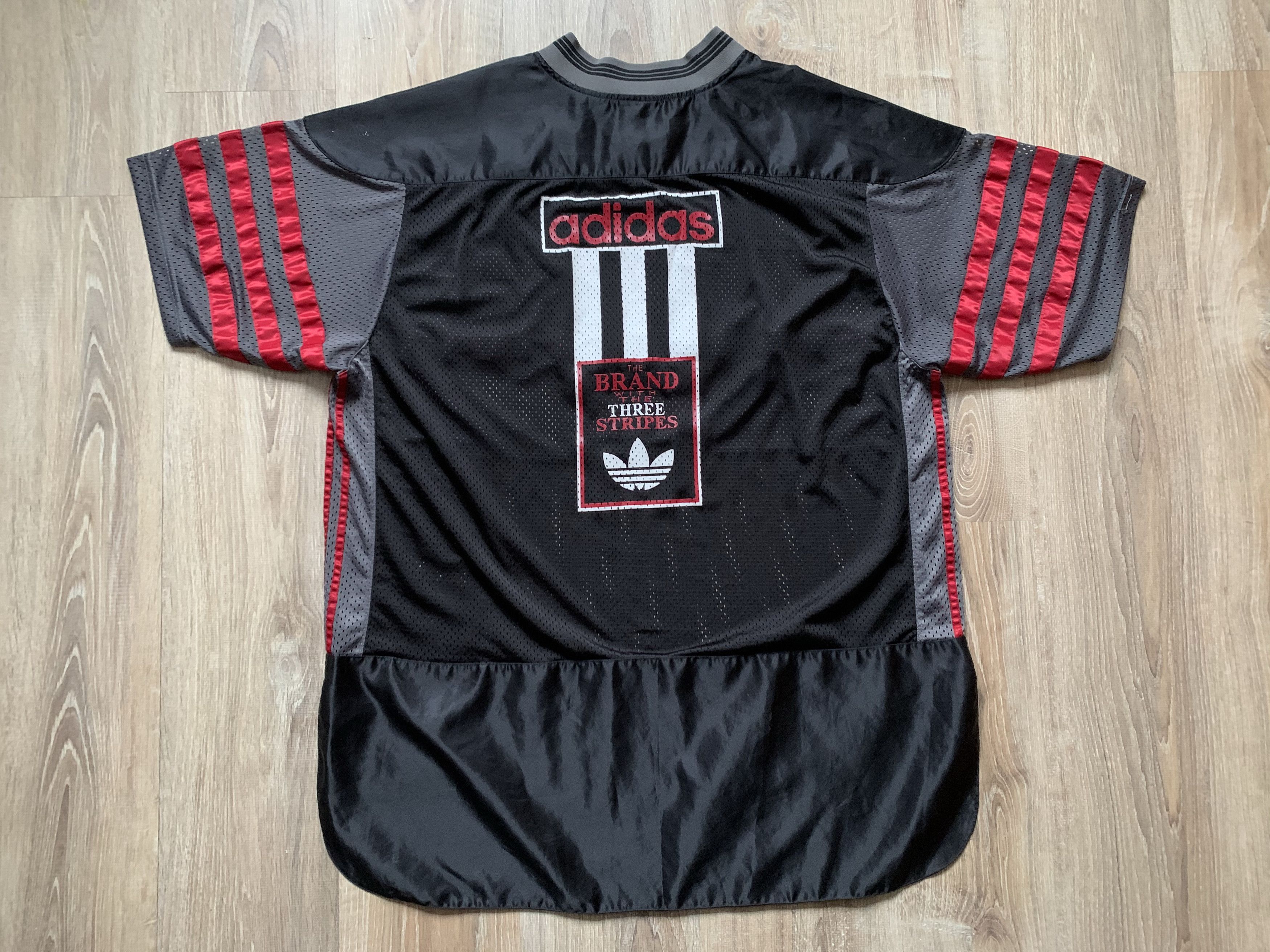 Adidas × Vintage Vintage Mesh Stripe Adidas Jersey Size US XL / EU 56 / 4 - 3 Thumbnail