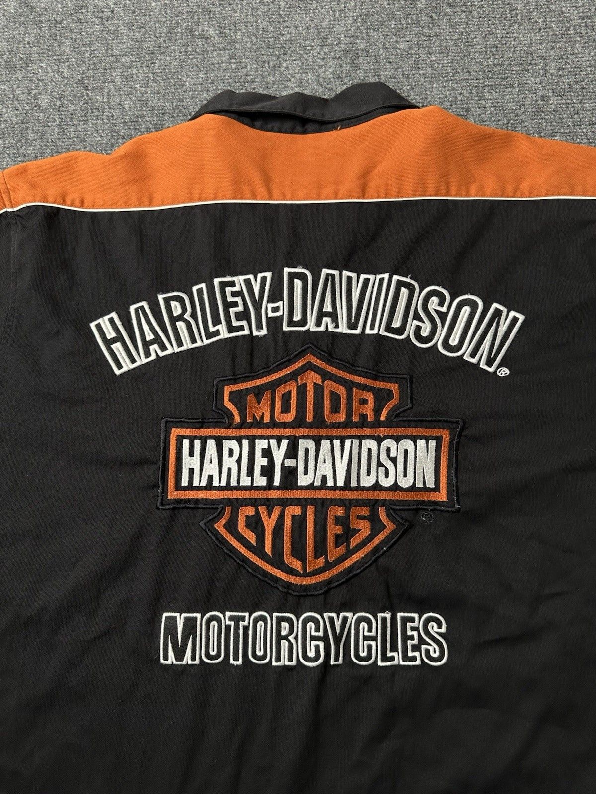 Harley Davidson Mens Harley-Davidson Black Orange Button Up, Size XL Size US XL / EU 56 / 4 - 3 Thumbnail