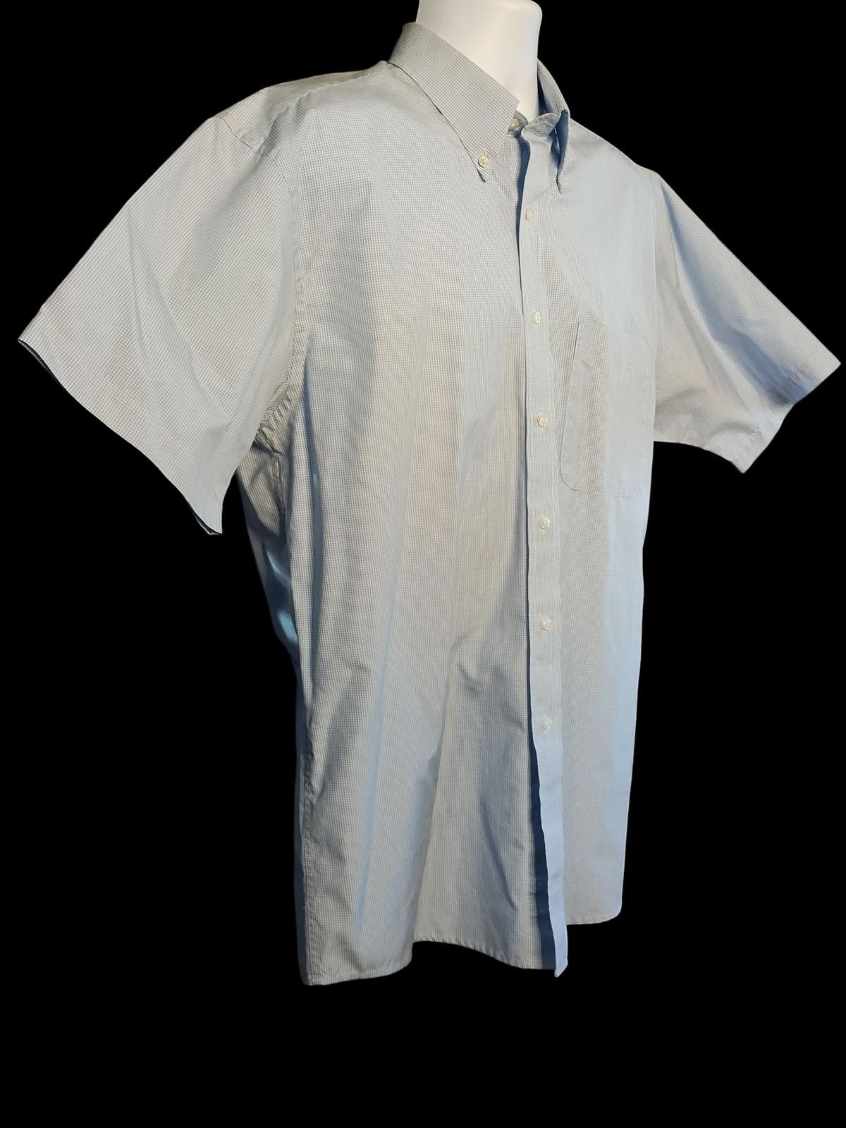 Jos. A. Bank Jos. A. Bank Men's Light Blue Short Sleeve Button-Up Shirt Size 38R - 4 Thumbnail