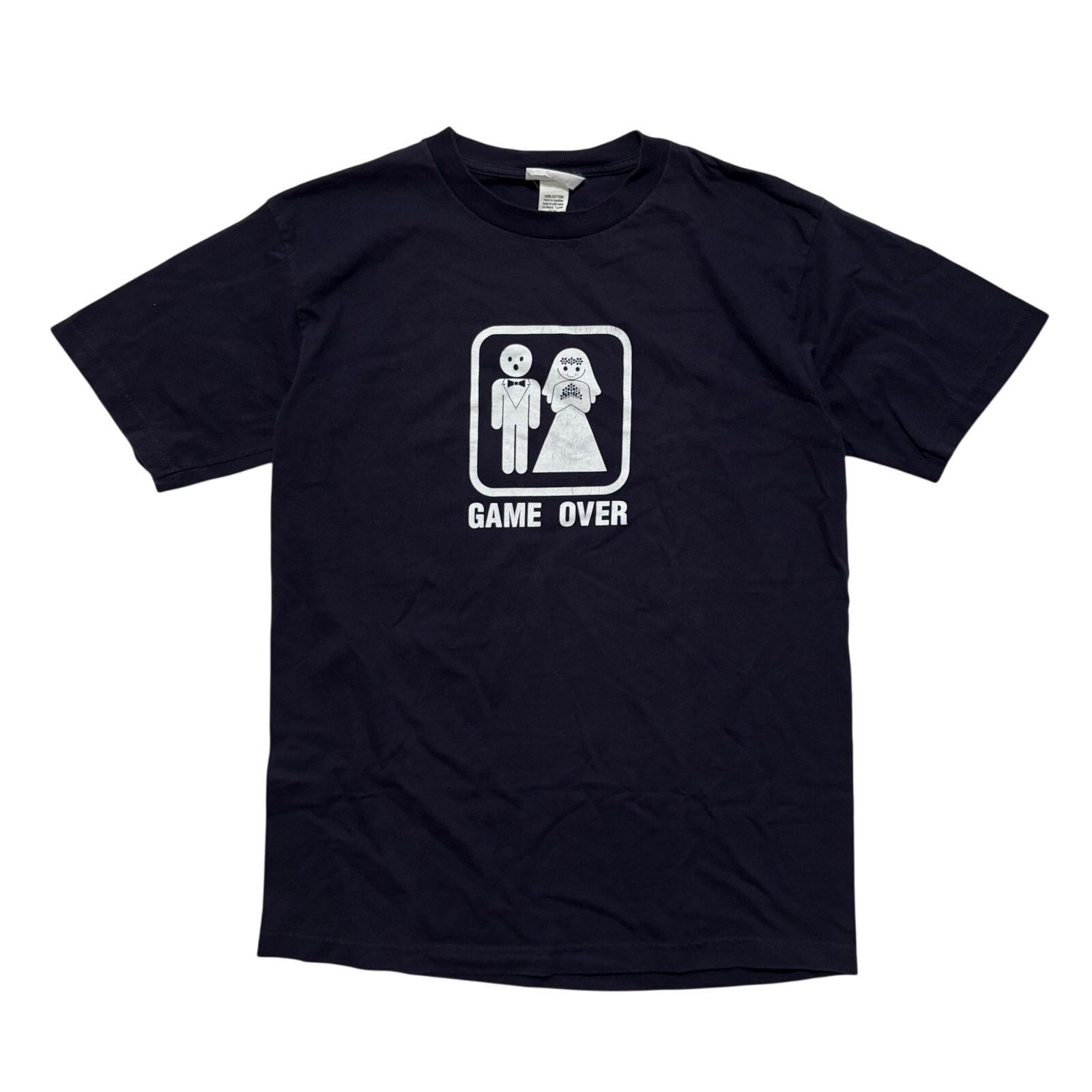 Hanes VTG Y2K 00s Game Over Funny Humor Black Graphic T-Shirt M Size US M / EU 48-50 / 2 - 1 Thumbnail