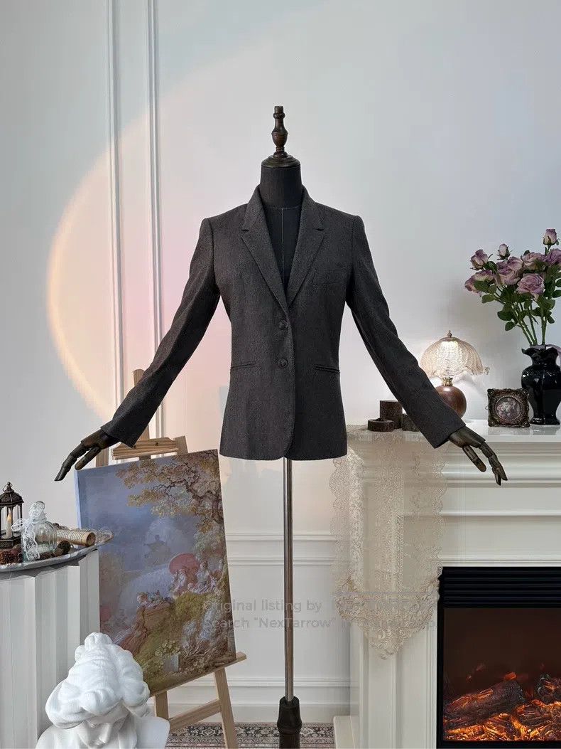 Hermes Hermes Cashmere Suit Jacket, Gray Size XXS / US 00 / IT 34 - 4 Thumbnail
