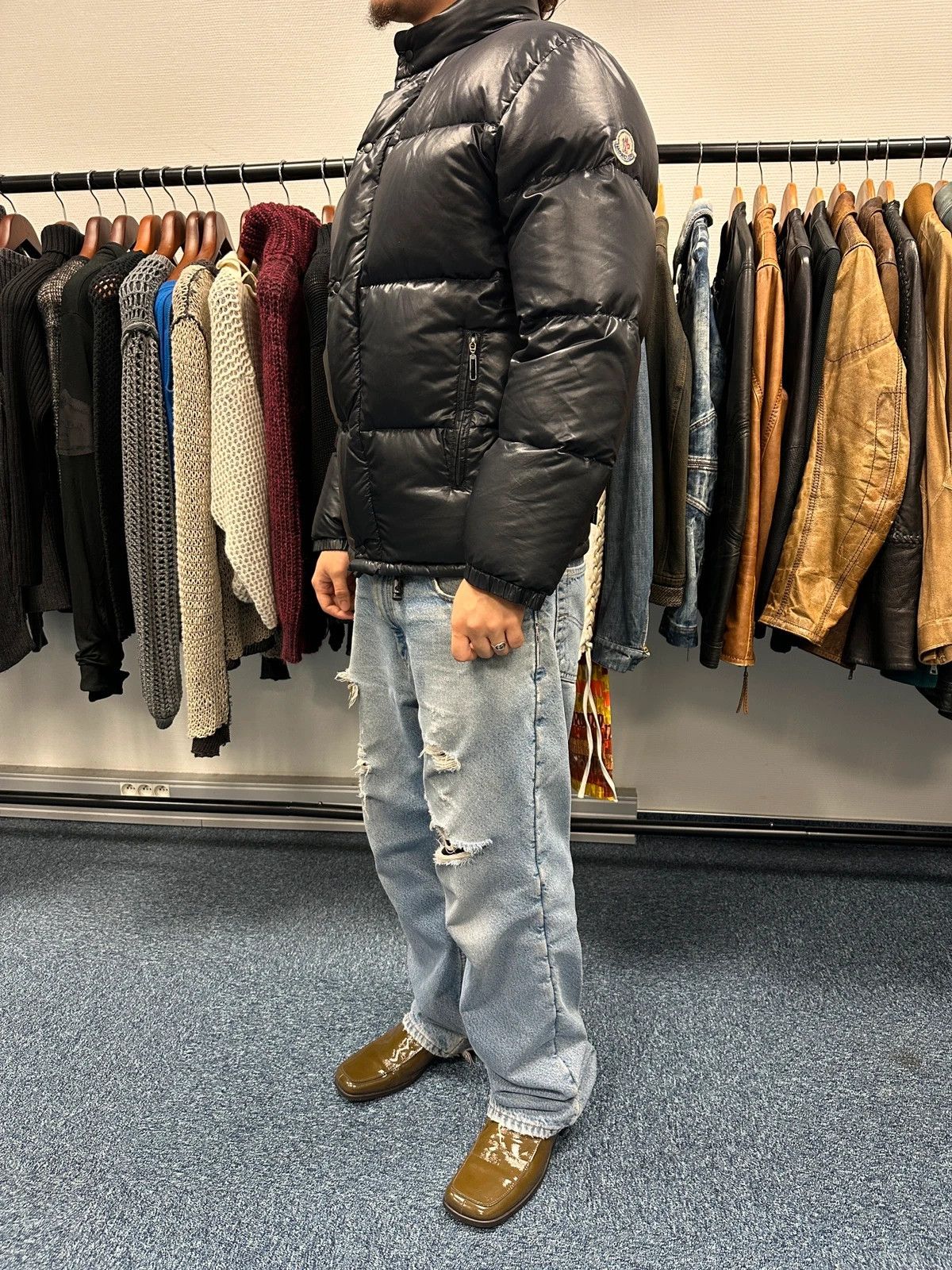 Moncler Moncler 90’s Black Vernis Nylon Hooded Down Puffer Jacket Size US S / EU 44-46 / 1 - 2 Thumbnail