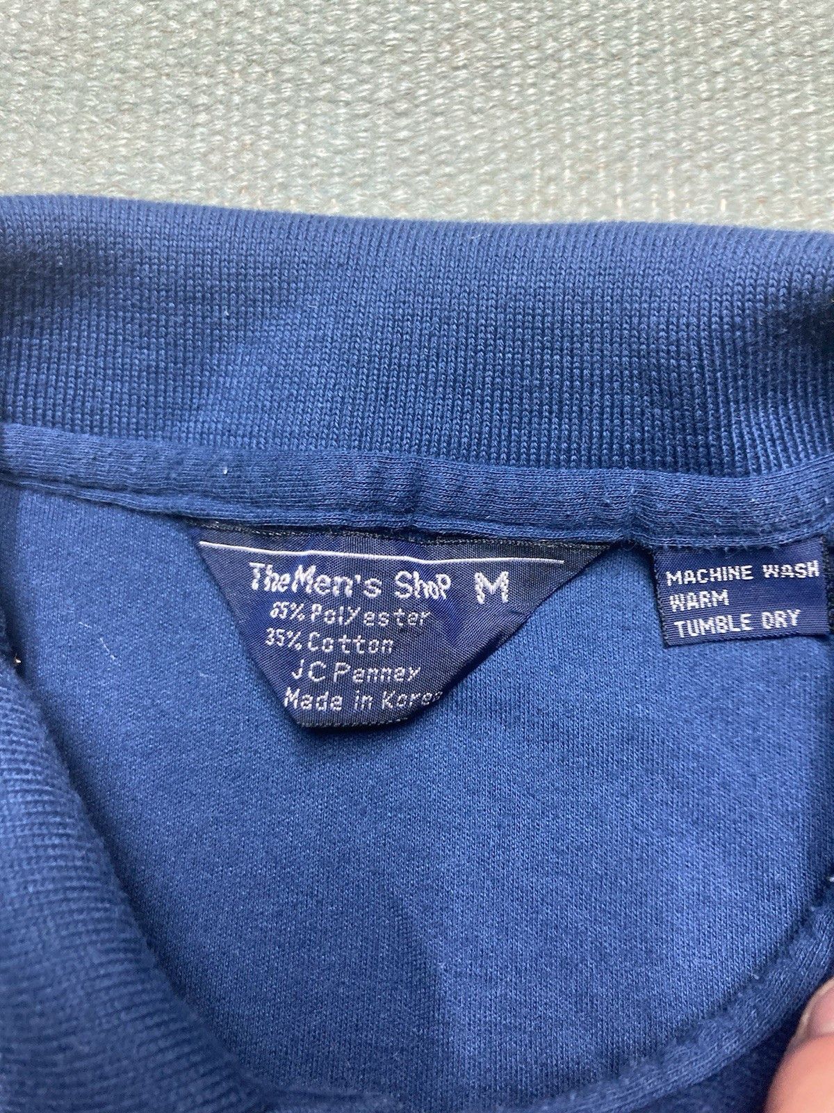 Vintage Vtg 80s polo shirt JCPenney navy blue soft pol cotton medium Size US M / EU 48-50 / 2 - 4 Thumbnail