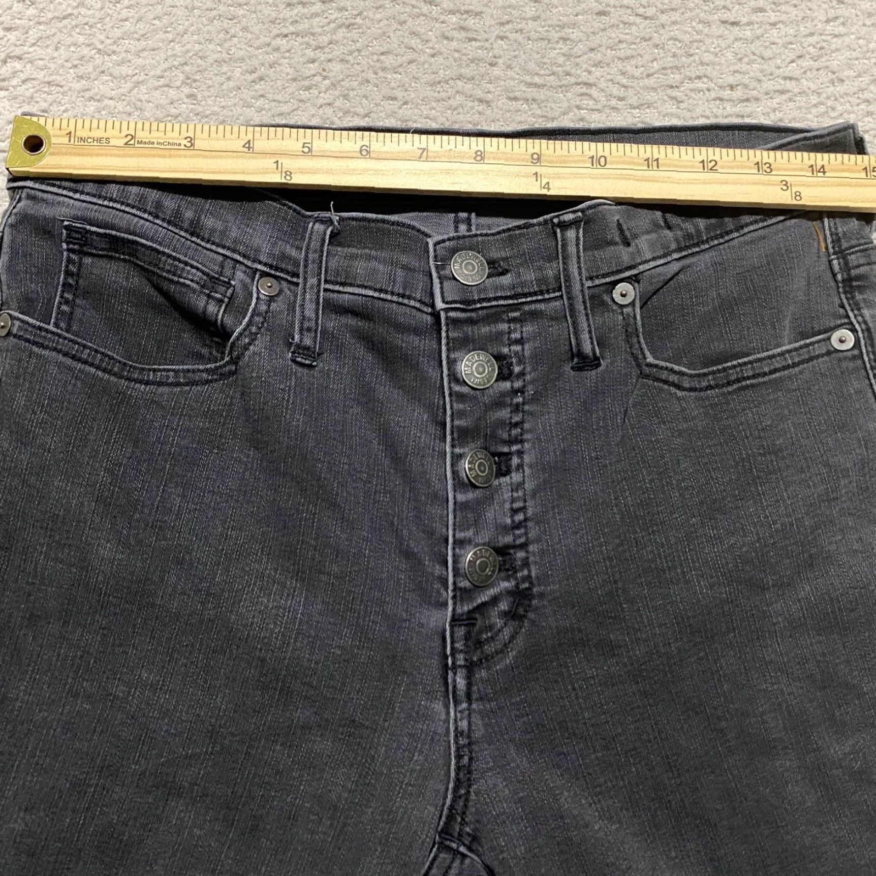 Madewell Madewell Jeans Womens Gray Denim High Rise Skinny 30 Medium Wash Button 5-Pocket Regular Rise Modern American 90s Women Size 24" / US 00 / IT 34 - 5 Thumbnail