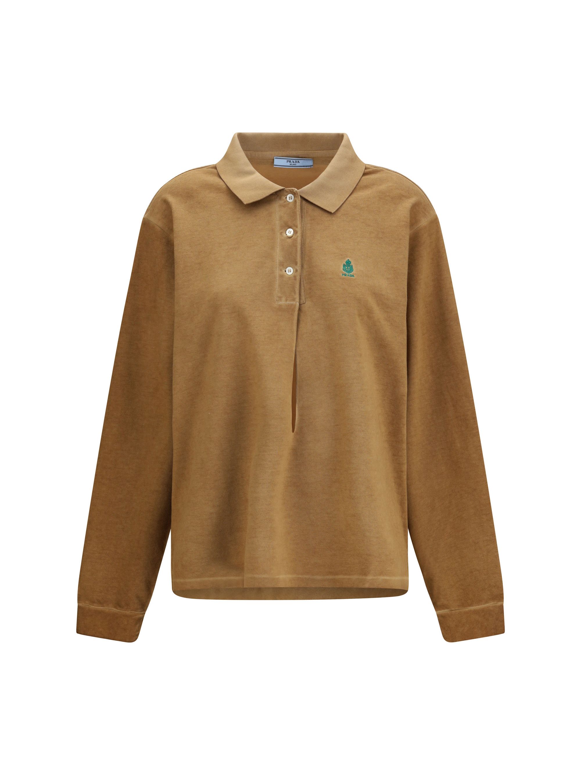 Prada Long-sleeve cotton piqué Polo Size M / US 6-8 / IT 42-44 - 1 Thumbnail