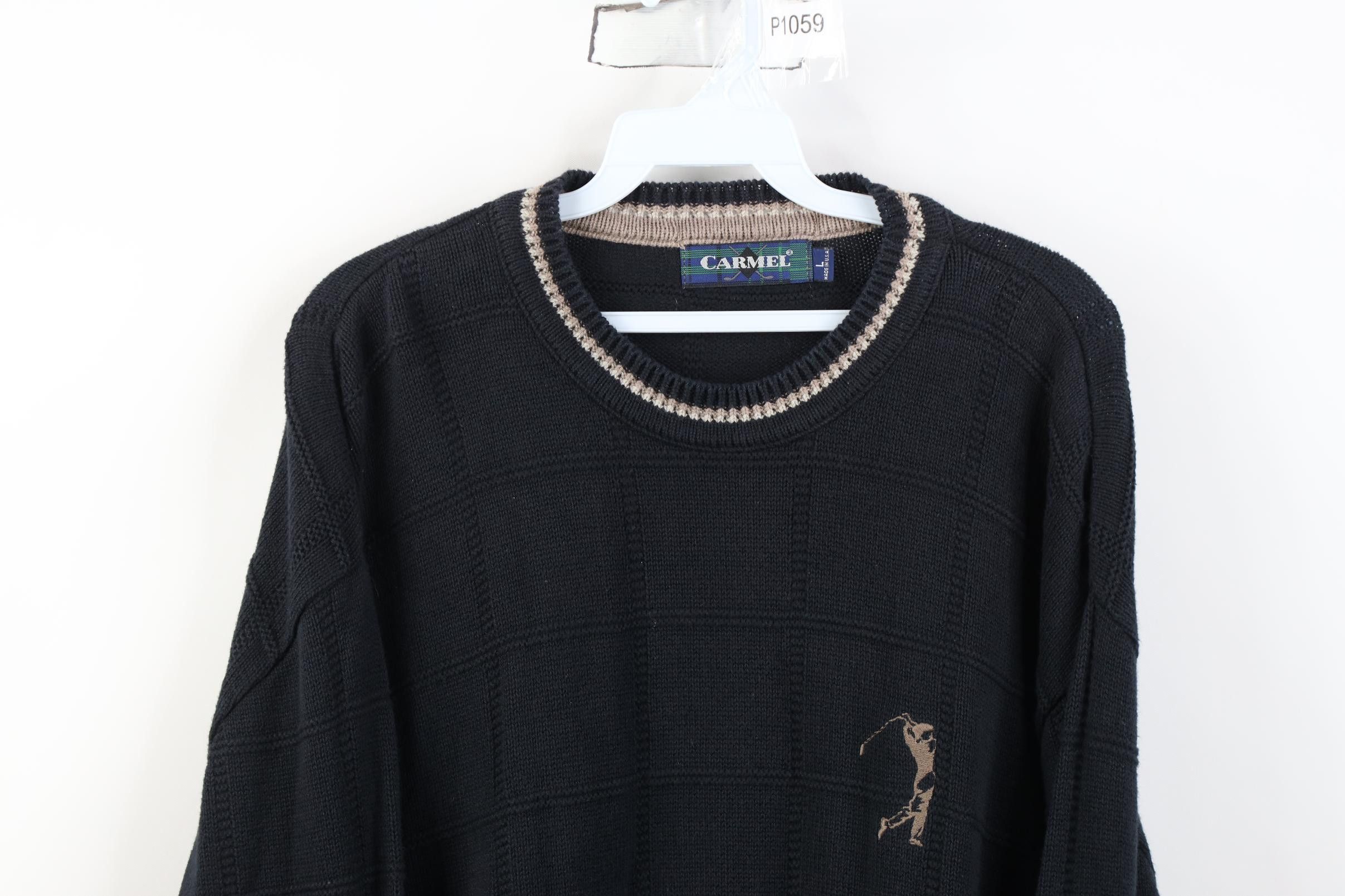 Vintage Vintage 90s Streetwear Checkered Knit Golf Sweater USA Size US L / EU 52-54 / 3 - 2 Thumbnail