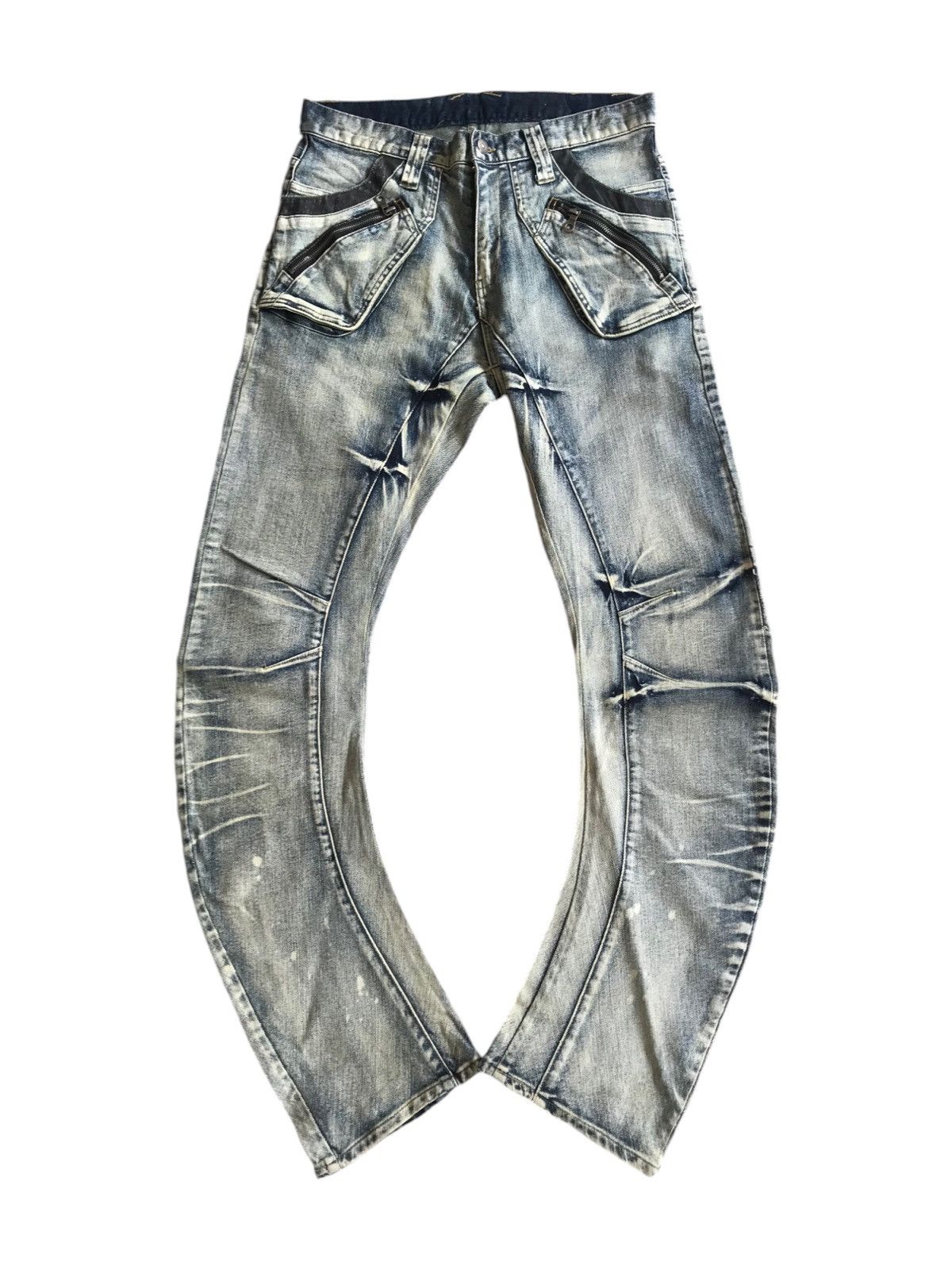 If Six Was Nine × Japanese Brand × PPFM PPFM Curved Washed Denim Size US 32 / EU 48 - 1 Thumbnail
