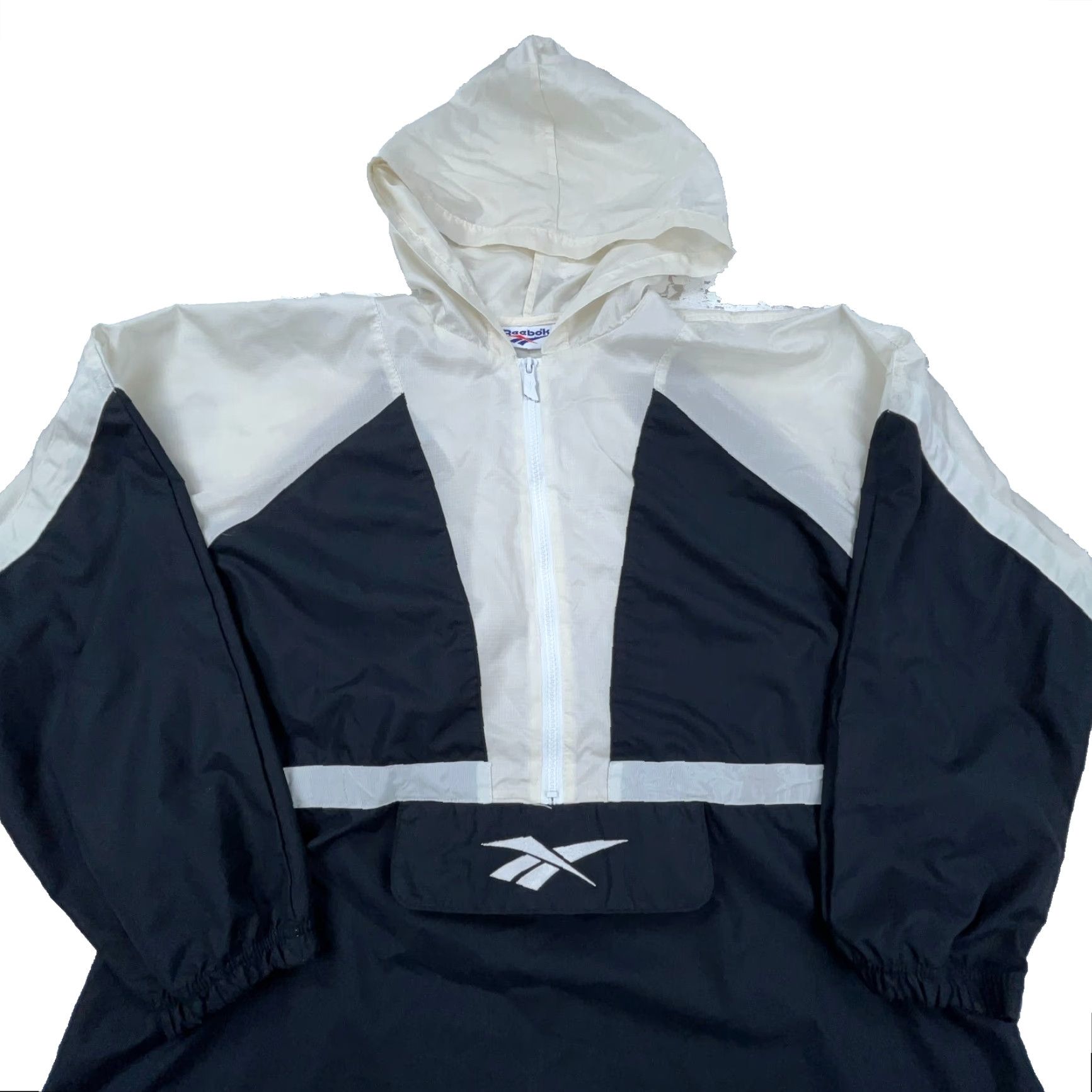Reebok VINTAGE Reebok Jacket Men M Black Windbreaker Track Anorak 90s Logo Zipper Pockets Full Zip Size US M / EU 48-50 / 2 - 3 Thumbnail