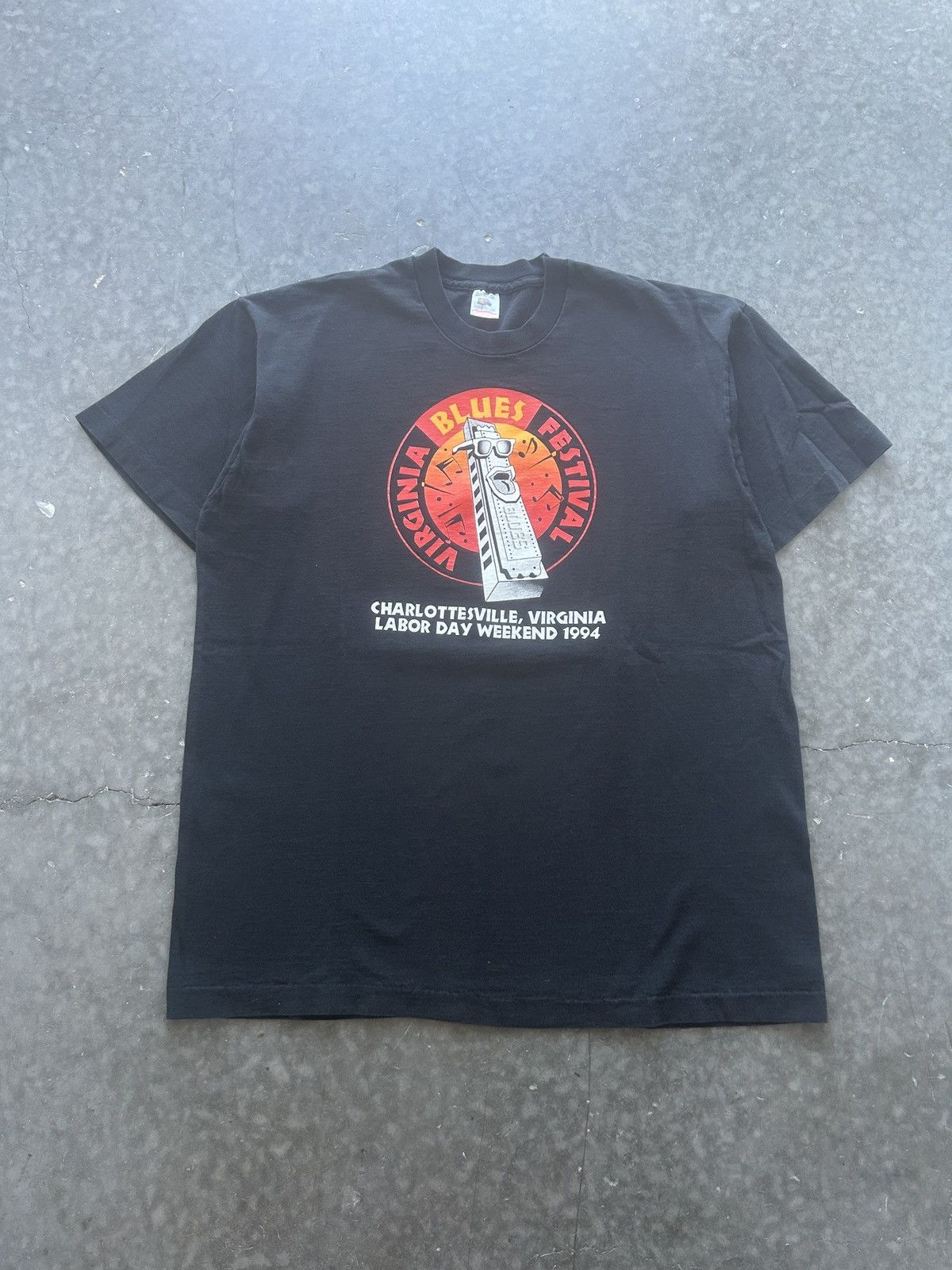 Fruit Of The Loom × Vintage Vintage 90s Virginia Blues Festival Graphic Tee Size US XL / EU 56 / 4 - 2 Thumbnail