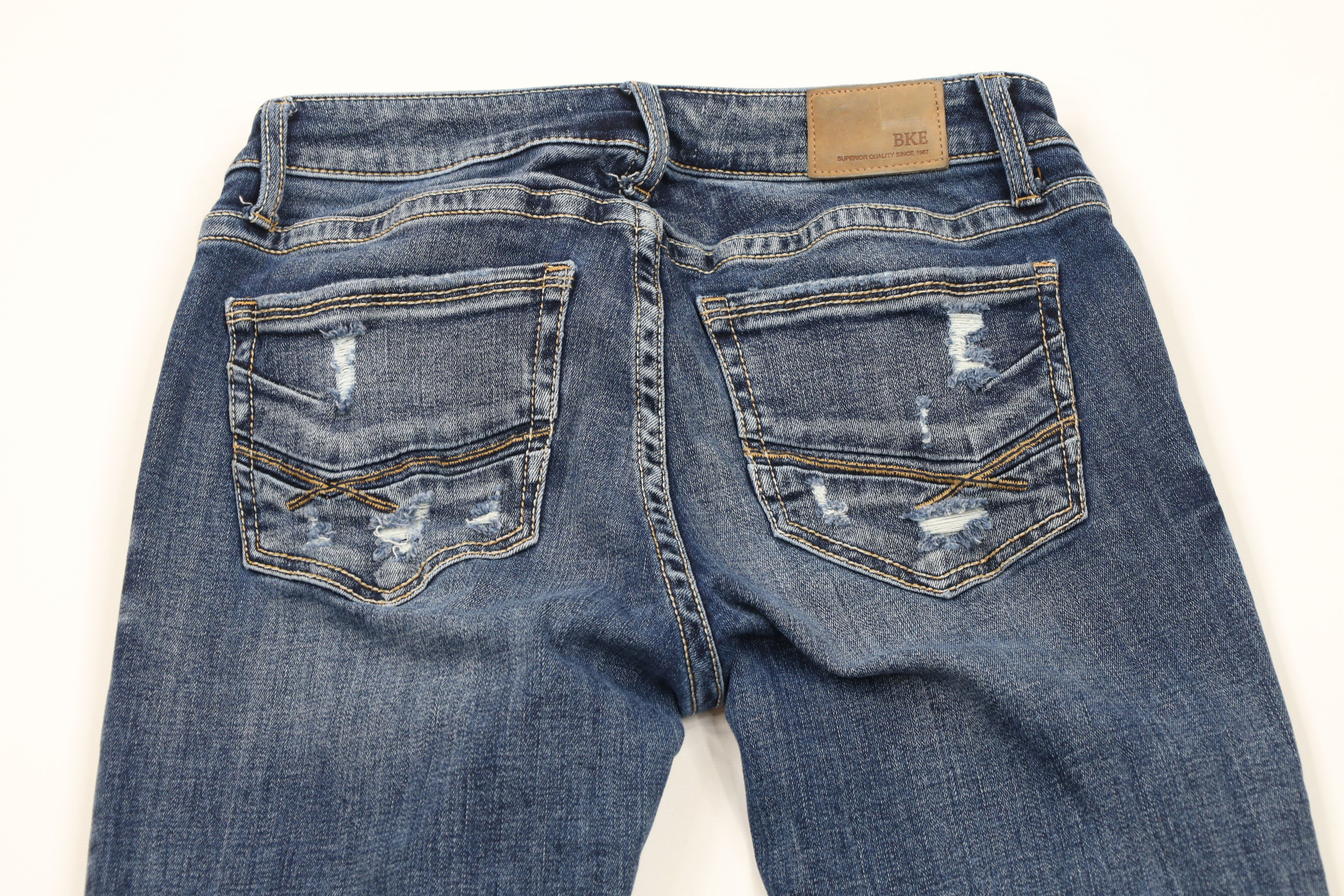 Vintage Buckle BKE Stella Slim Fit Low Rise Bootcut Denim Jeans Size 27" / US 4 / IT 40 - 9 Thumbnail