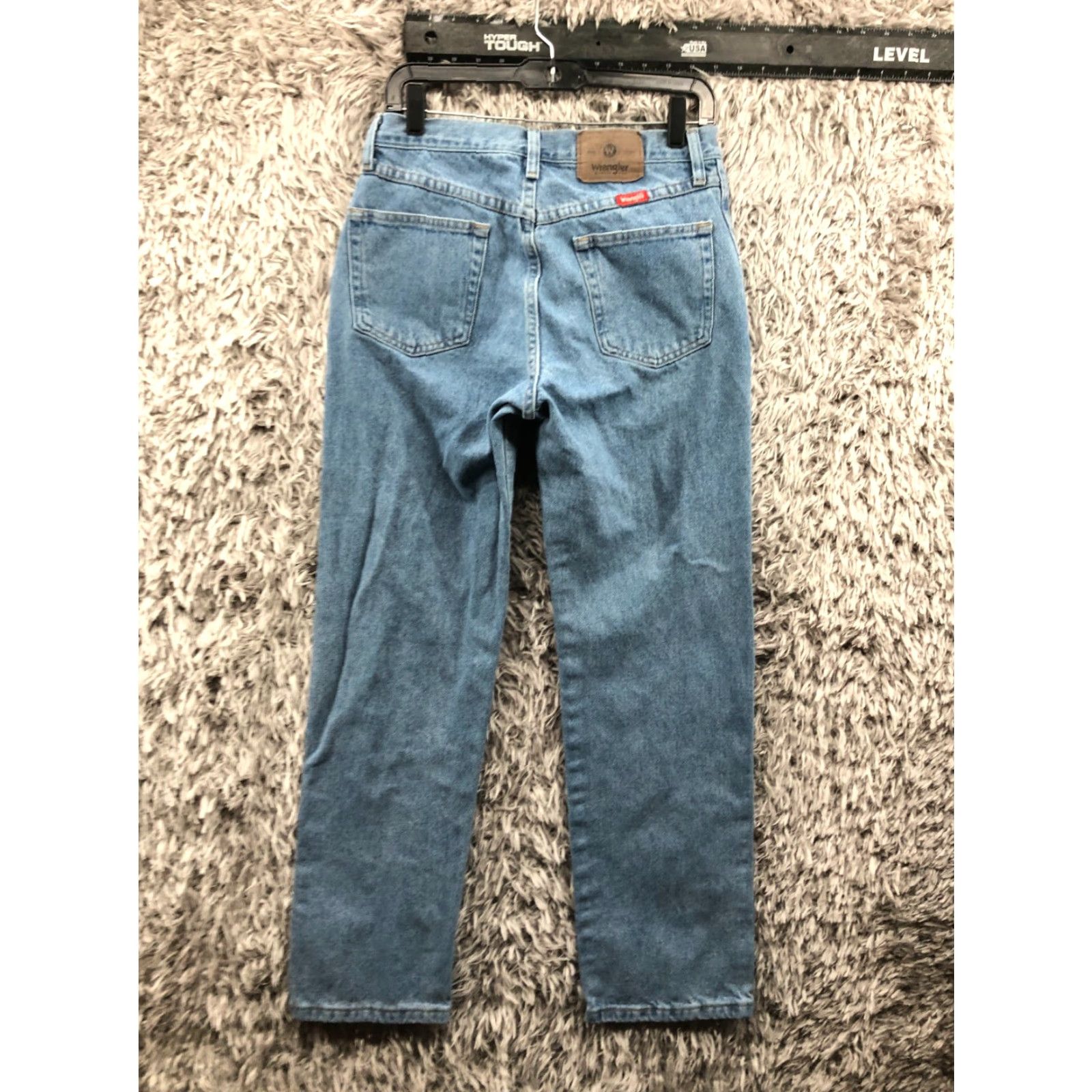Wrangler Wrangler Jeans Mens Regular Fit 31x30 Mid Rise Straight Medium Wash Blue Size US 31 - 5 Thumbnail