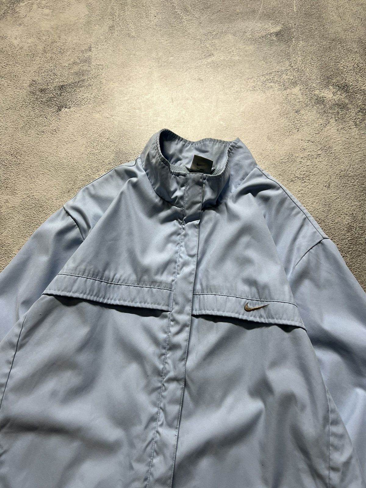 Nike × Vintage Vintage Y2k Nike 🩵 Nylon Mini Swoosh Jacket 90’s Size L / US 10 / IT 46 - 4 Thumbnail