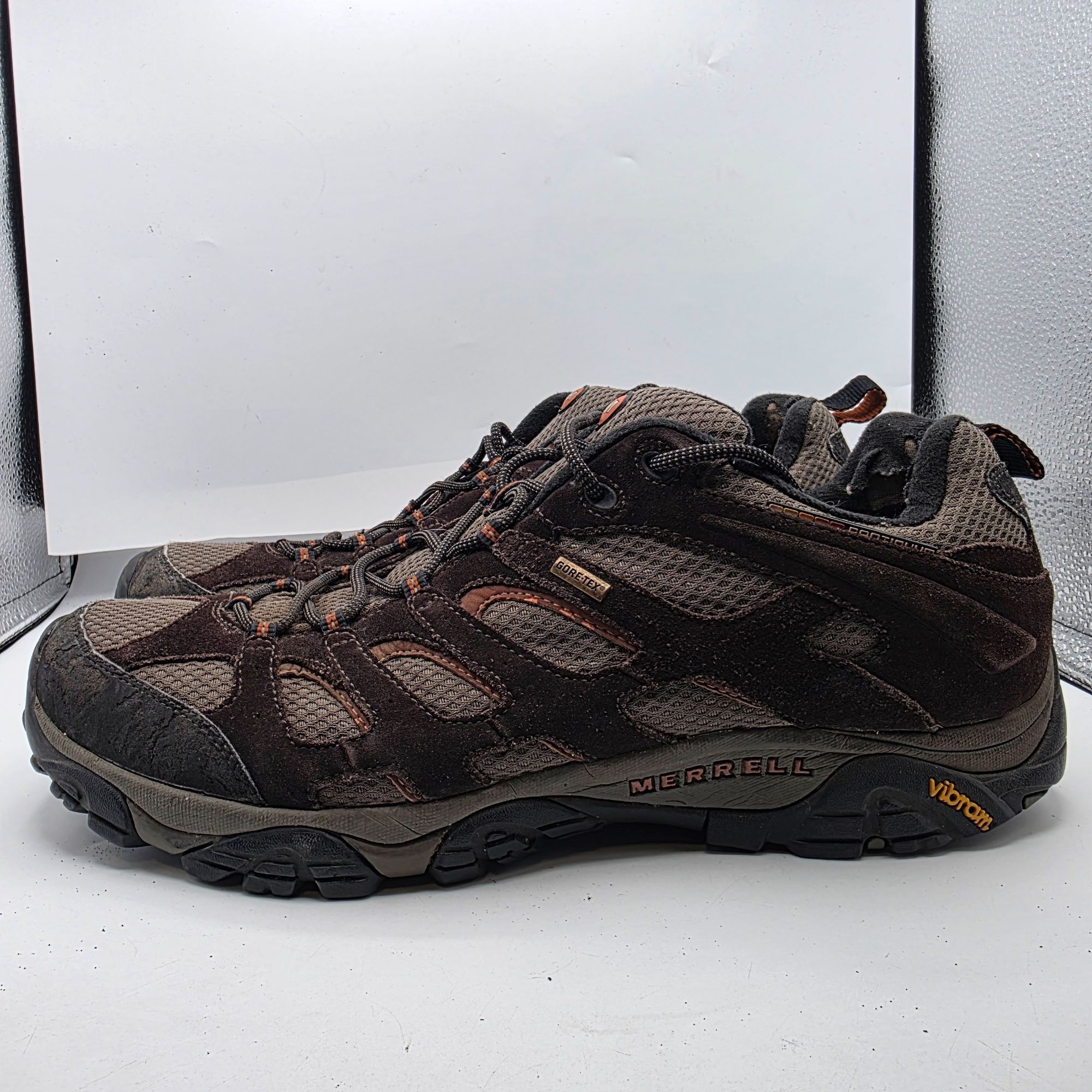 Merrell Merrell Moab Mens Size 15 Brown Hiking Shoes Gore-Tex Vibram Size US 15 / EU 48 - 13 Thumbnail